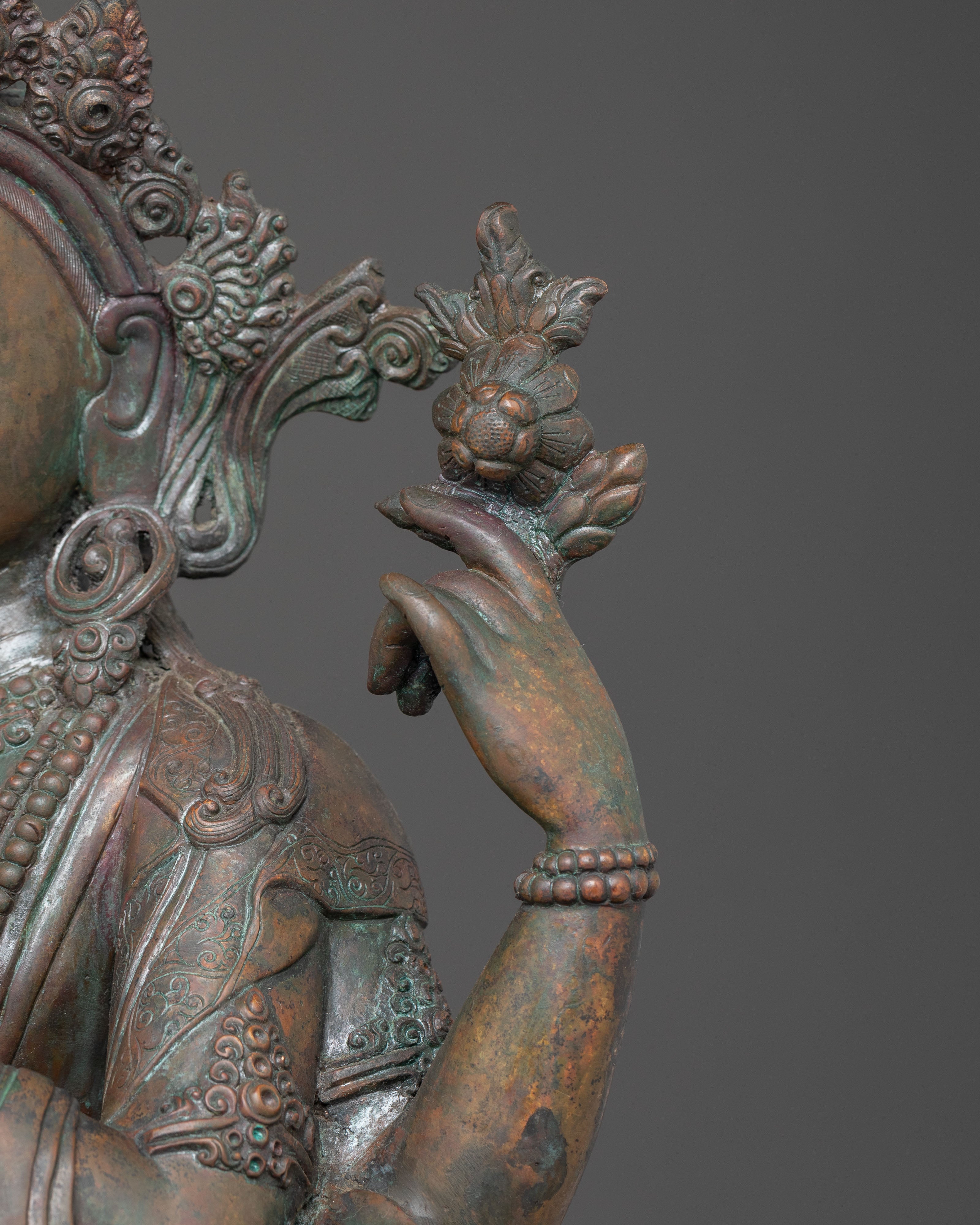 Handmade Chenrezig Statue of Wisdom | Bodhisattva Avalokiteshvara Sculpture