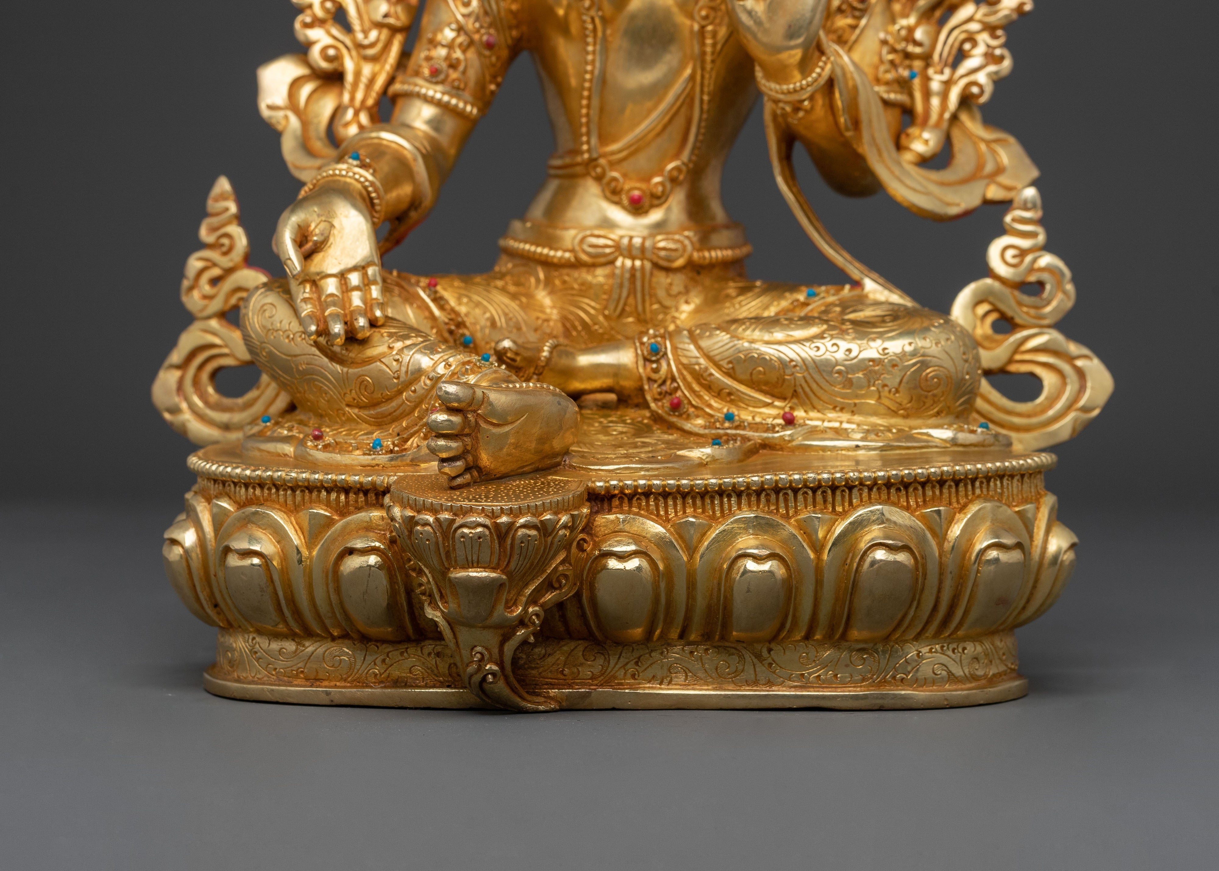 Mother of All Buddha Green Tara Statue