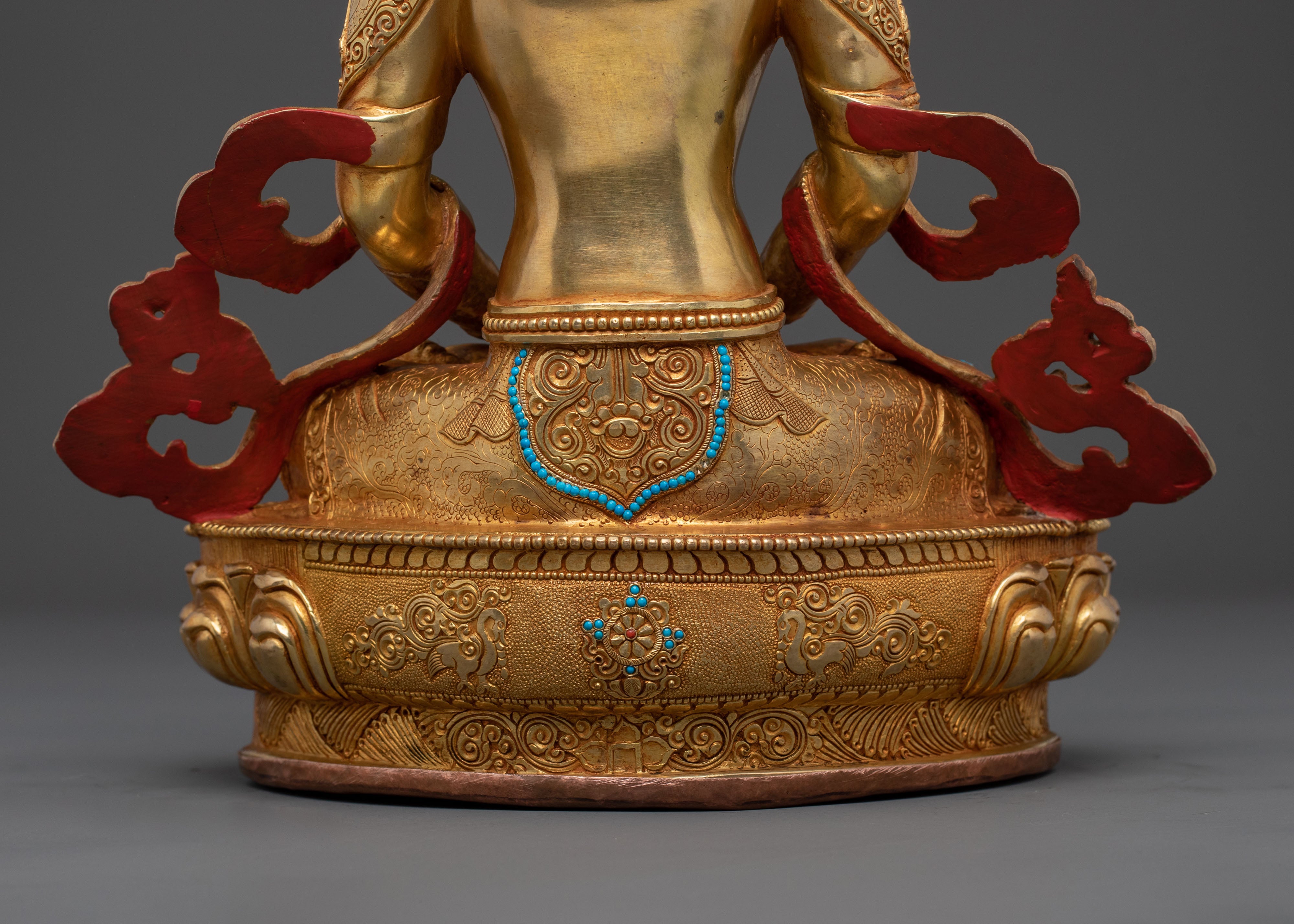 Amitayus 24k Gold Gilded Statue | Deity of Long Life