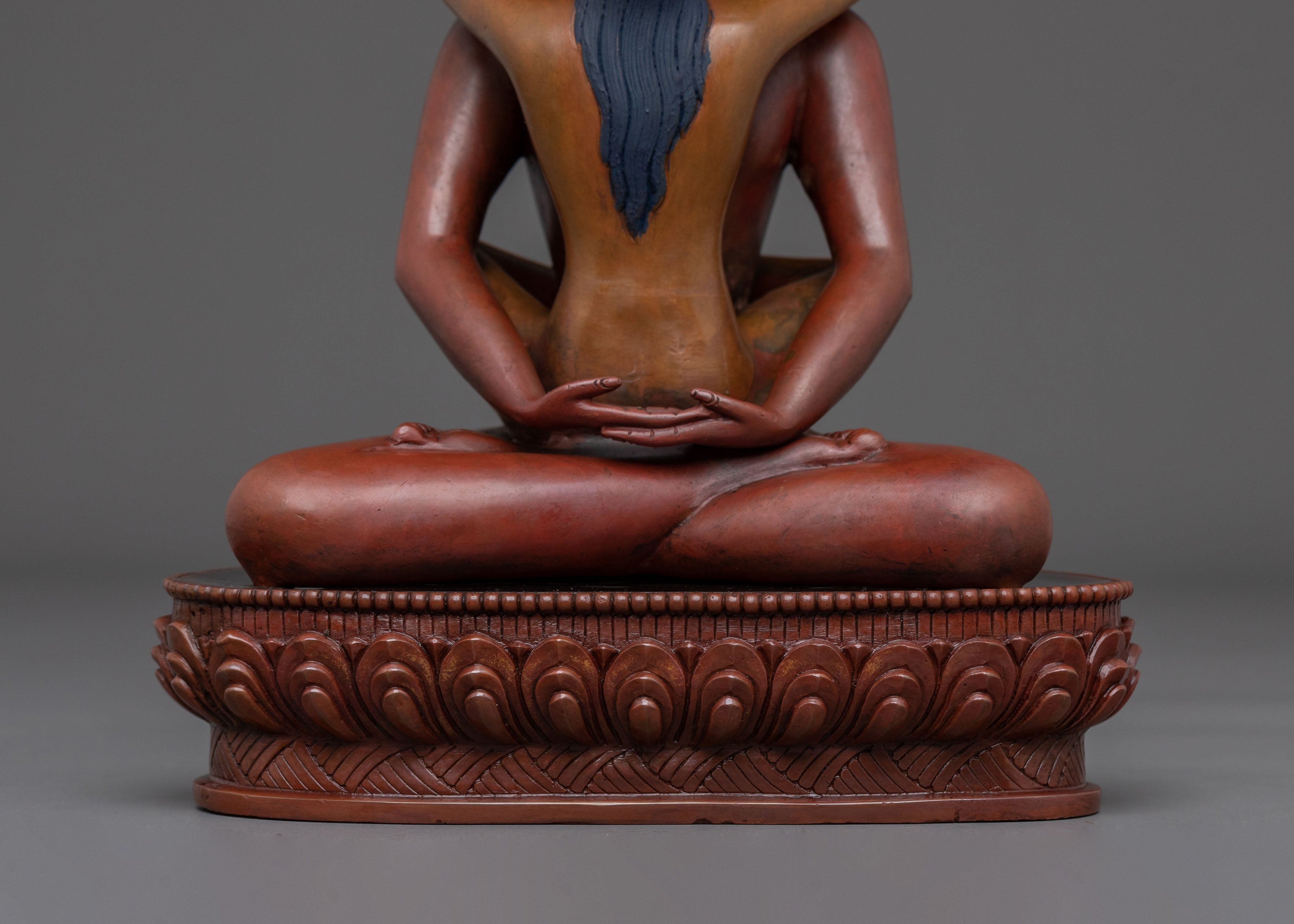 Samantabhadra with Consort Statue | Oxidized Copper Body