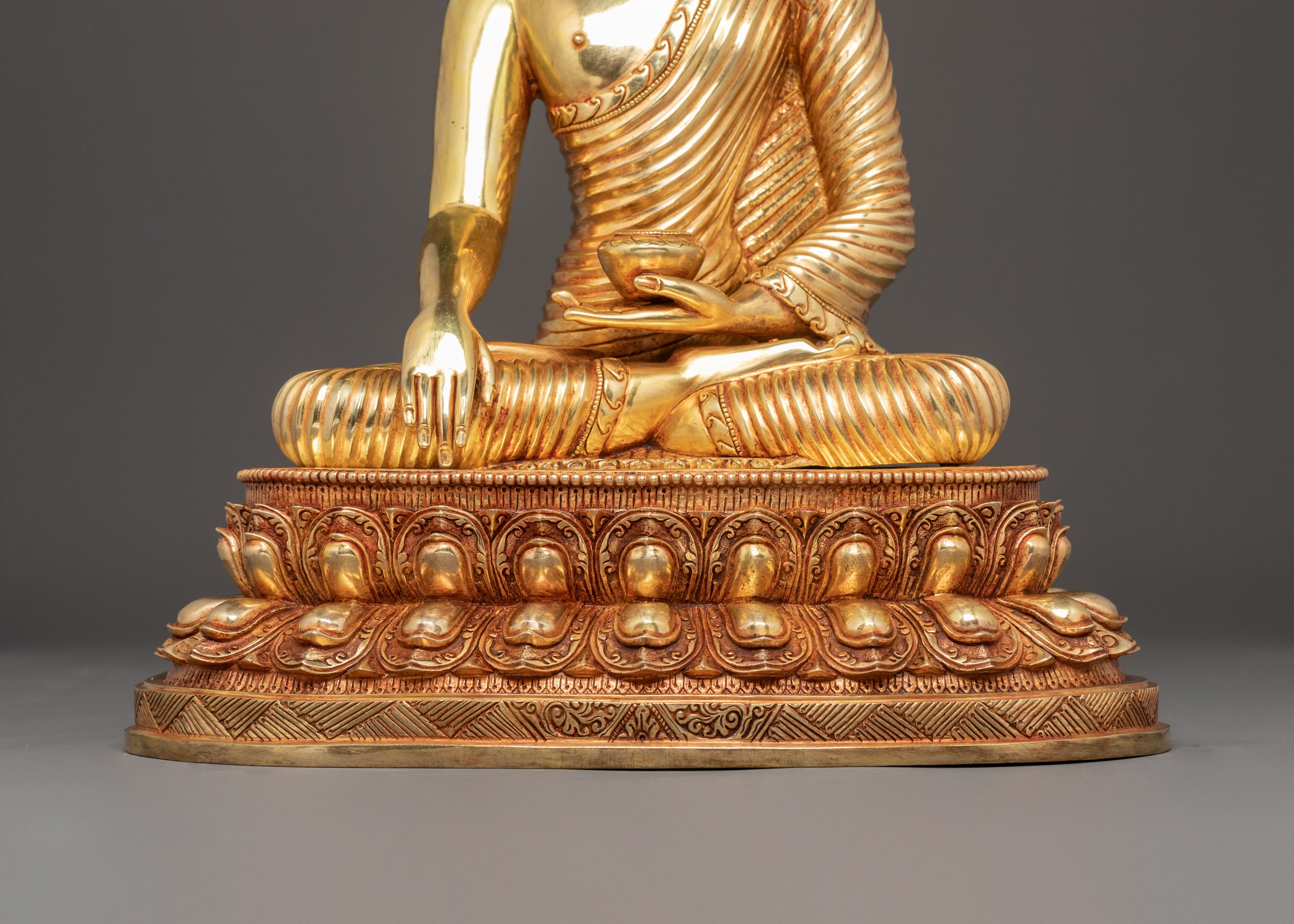 Handmade Copper Shakyamuni Buddha Sculpture | Gautama Buddha Statue