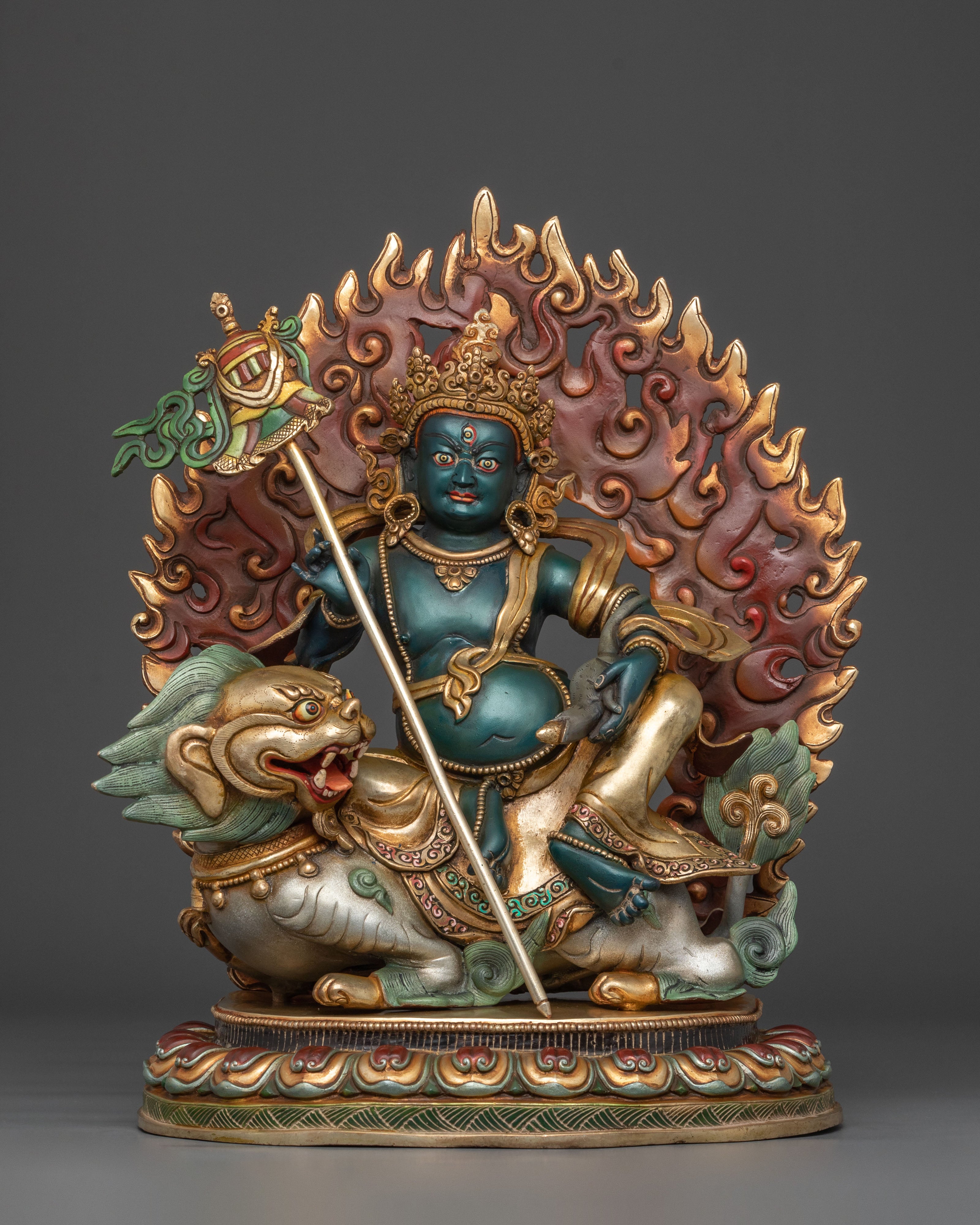 Sacred Namtoshe Wealth Deity Statue, Handcrafted in Nepal
