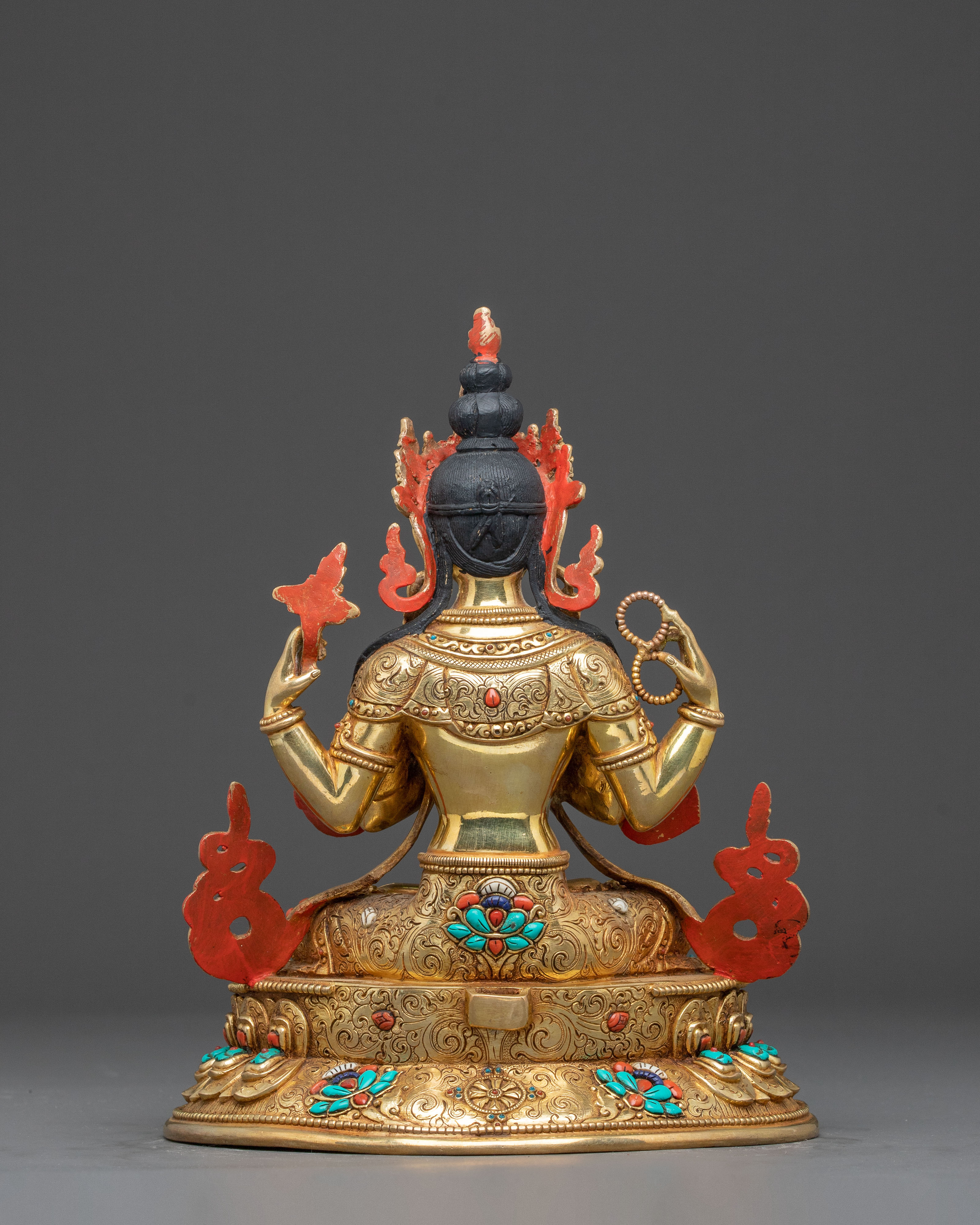 Handmade Bodhisattva Chenrezig Statue for Altar | Avalokiteshvara - Lord of Compassion