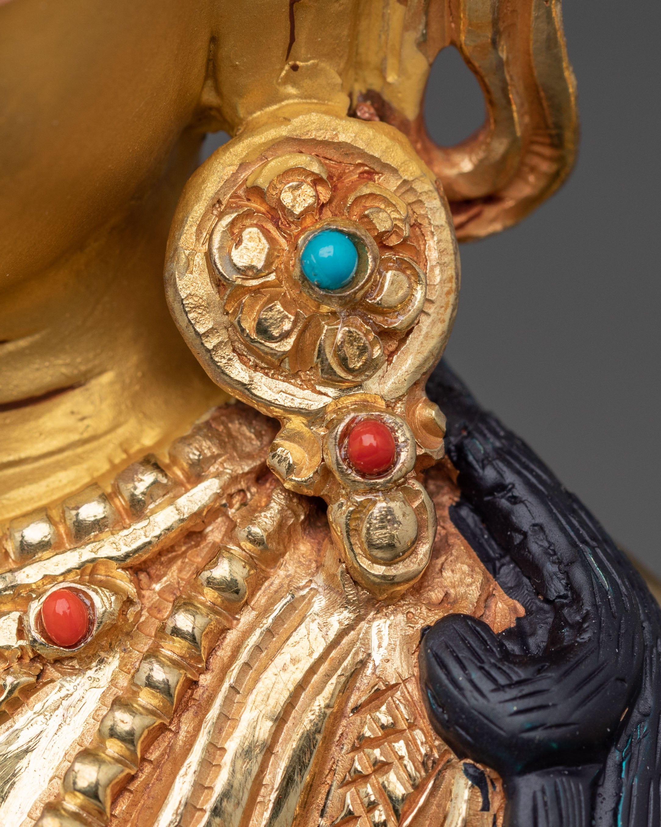 Handmade Prajnaparamita Statue | 24K Gold Gilded Goddess Figurine