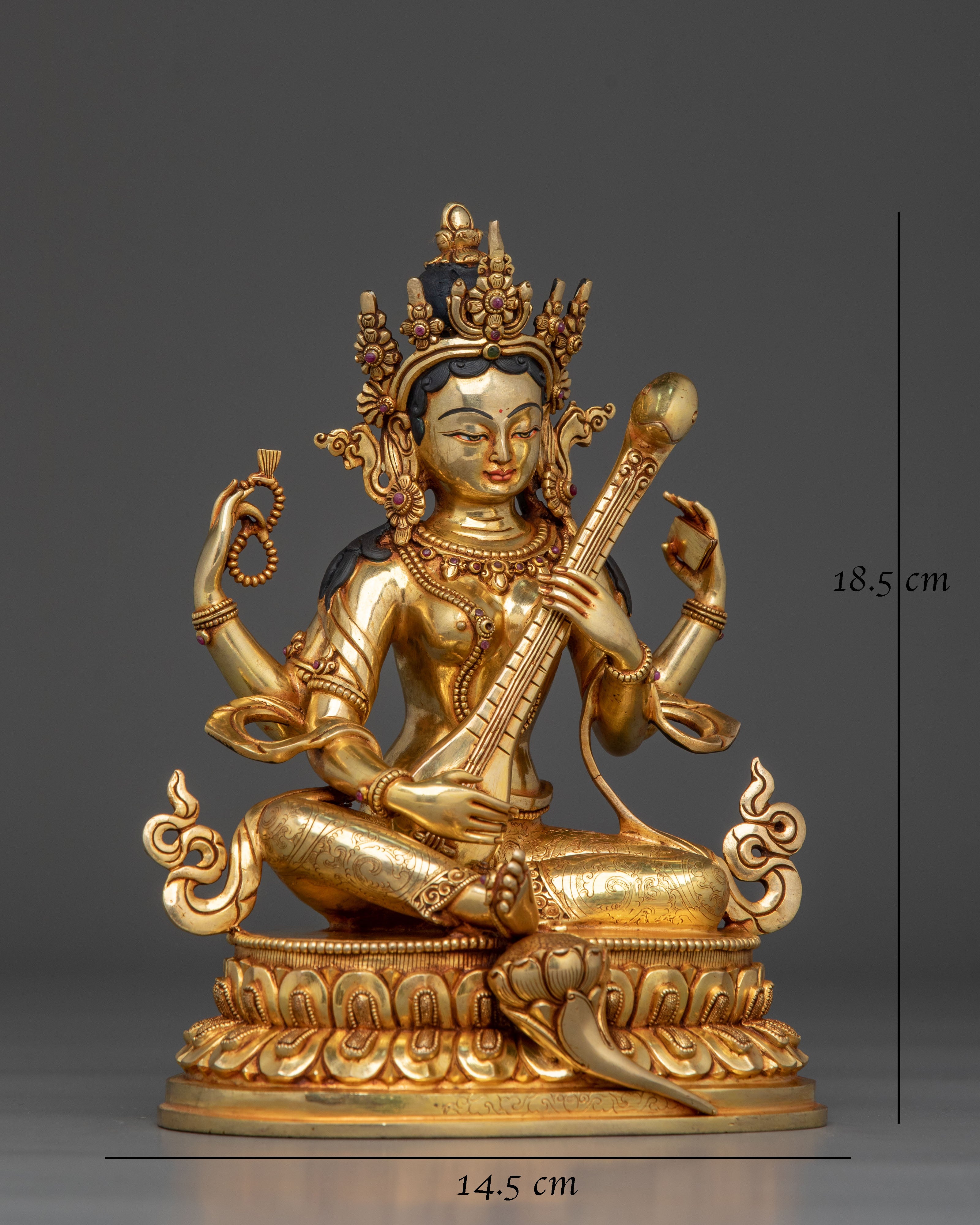 Saraswati Divine Wisdom Statue | Sacred Symbol of Knowledge