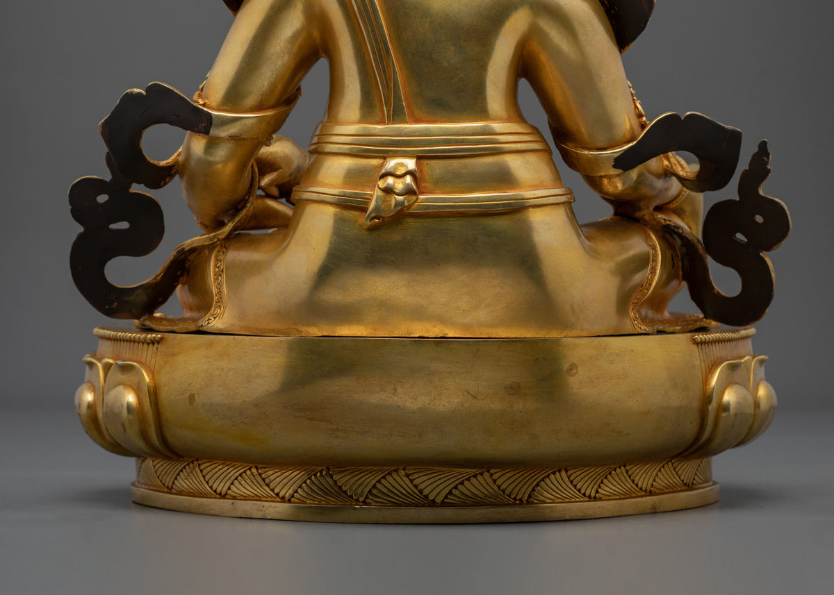Dzambhala Prosperity Guardian Statue | 24K Gold Gilded Copper Statue