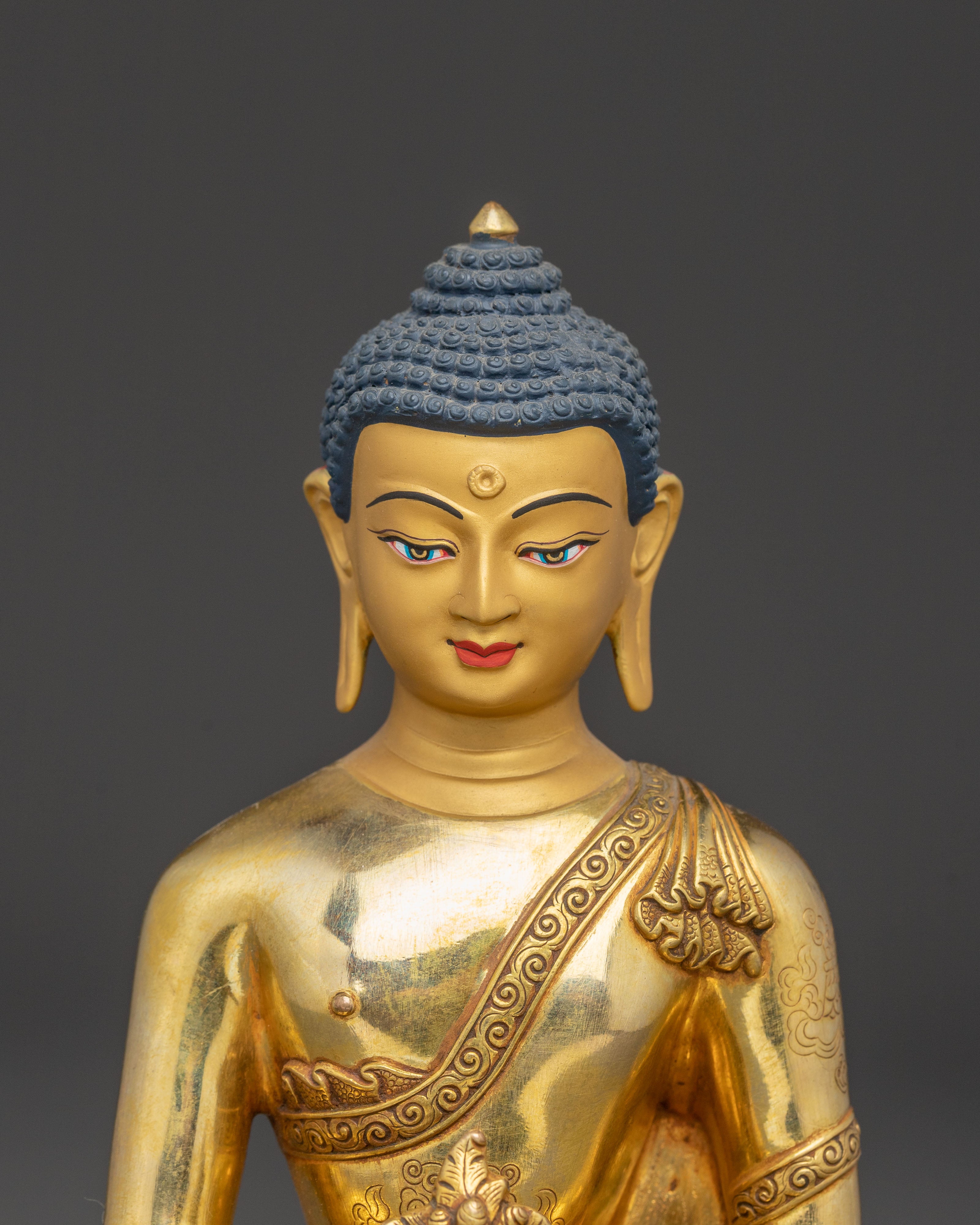 Radiant Statue of Healing Buddha | Medicine Buddha Artwork