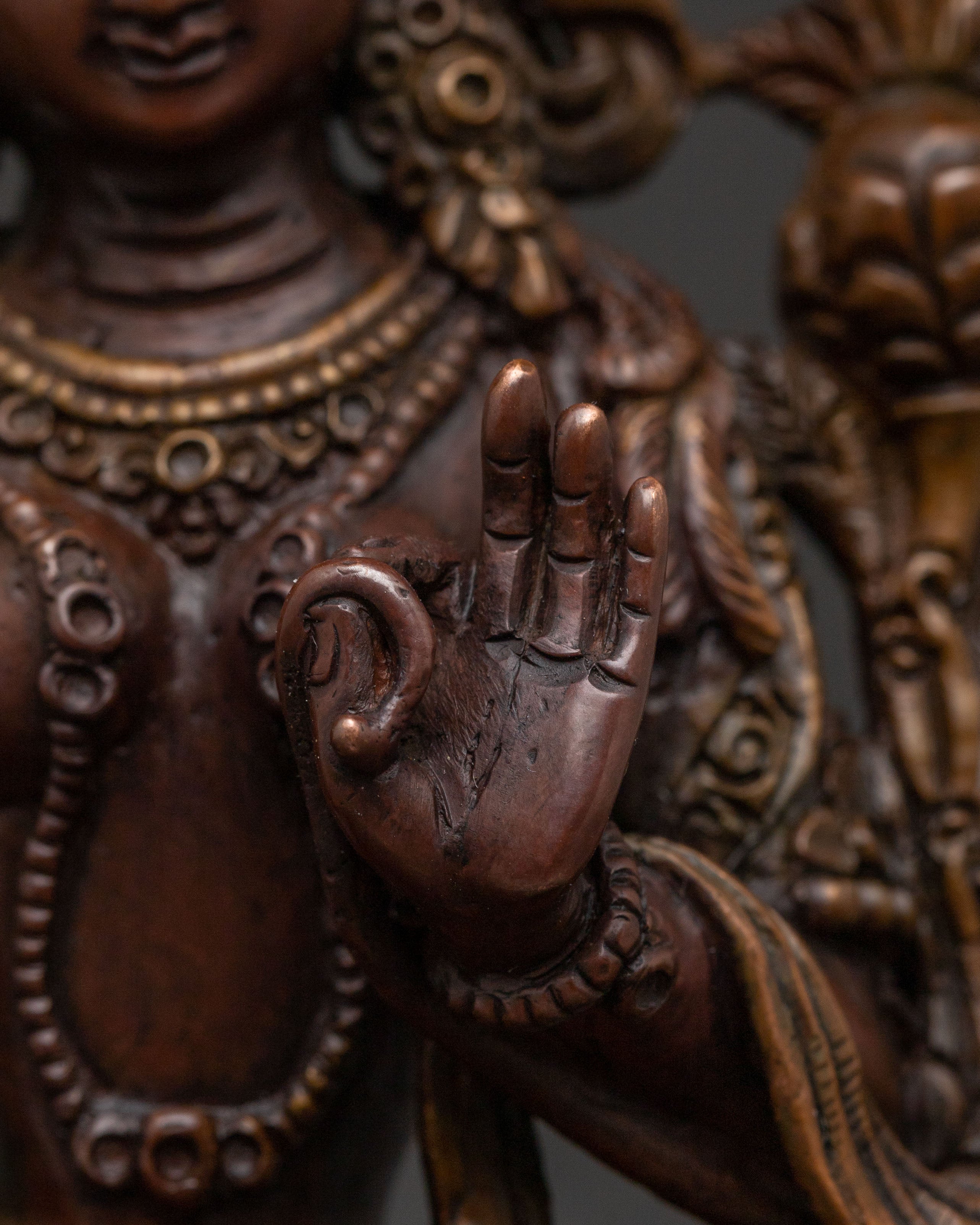 Six Bodhisattva Statue Set – Handcrafted Copper Set