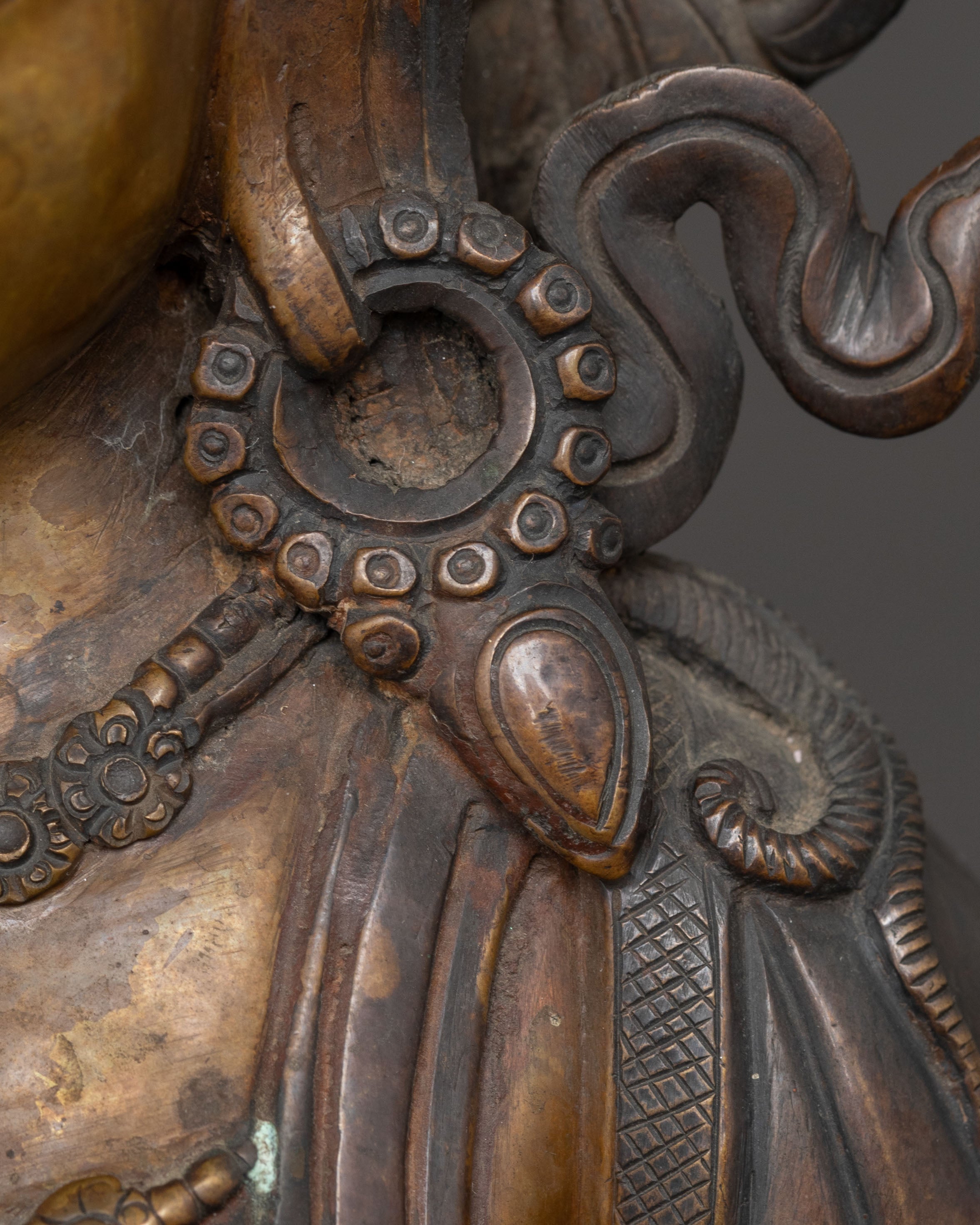 Handcrafted Prajna Paramita Oxidized Copper Statue | Perfect for Meditation