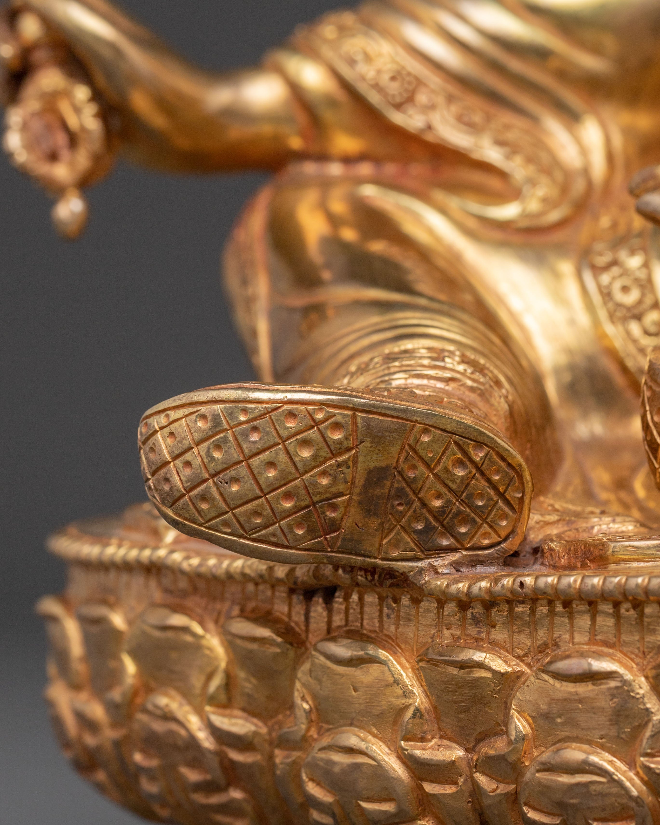 Guru Rinpoche Statue | 24K Gold Gilded Figure