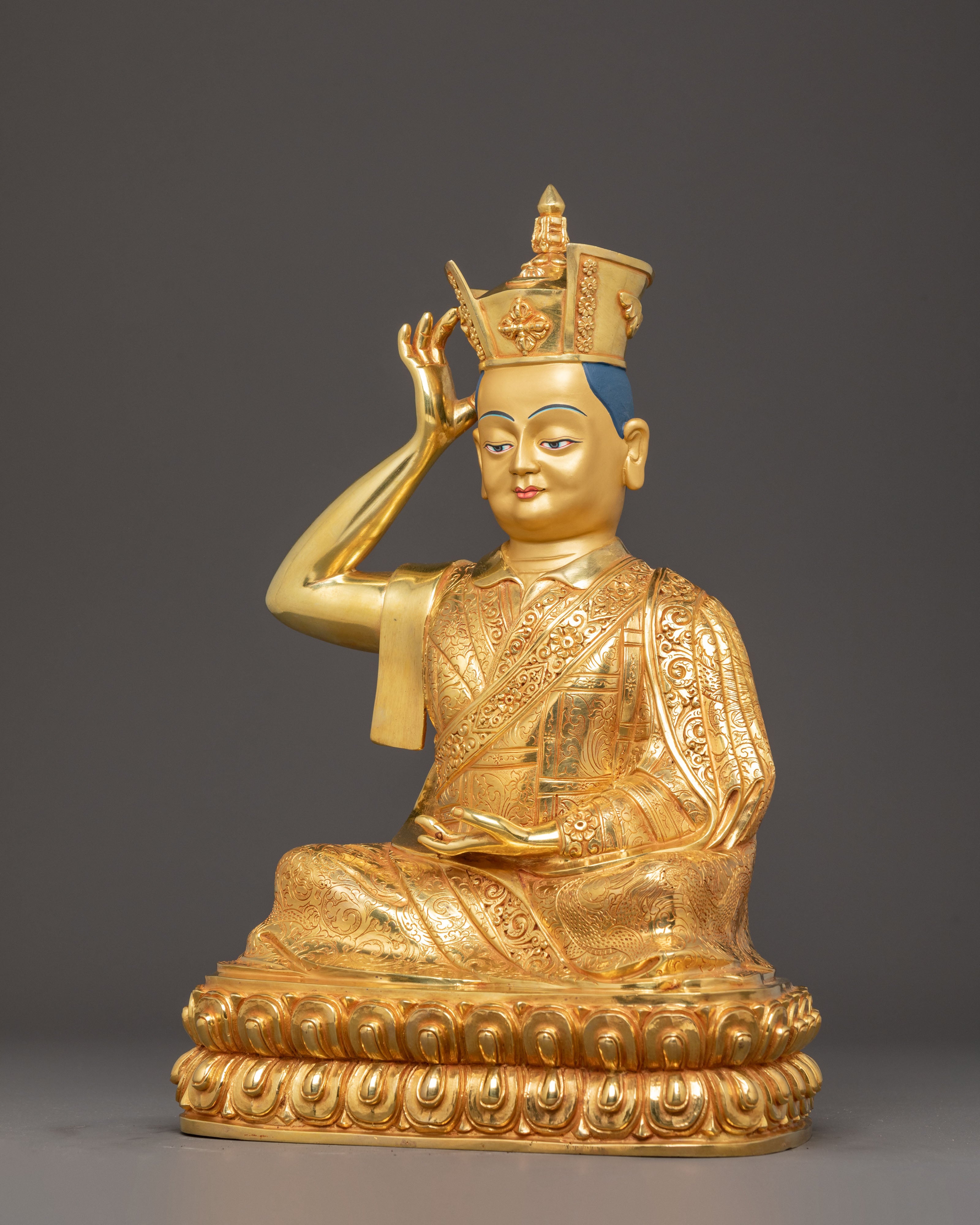 Handmade 16th Karmapa Sculpture | Tibetan shrine or spiritual meditation altar