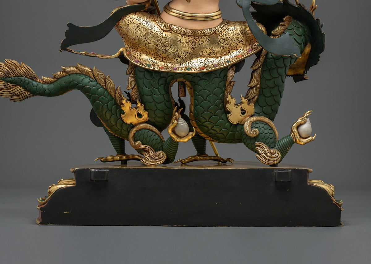 White Dzambhala Statue | Handcrafted Sacred Copper Figurine