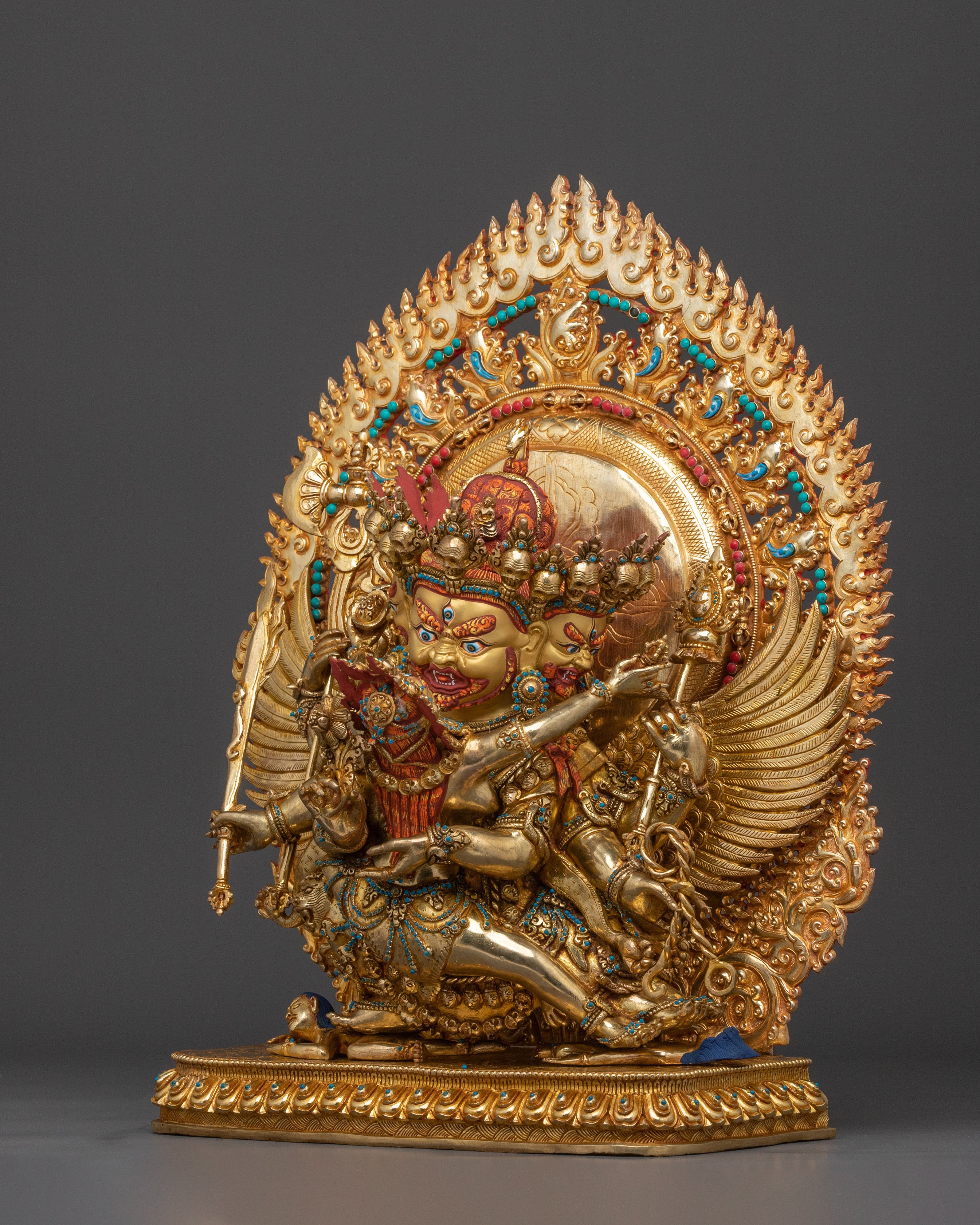 Hayagriva Wrathful Deity Statue | Handmade Tibetan Himalayan Altar