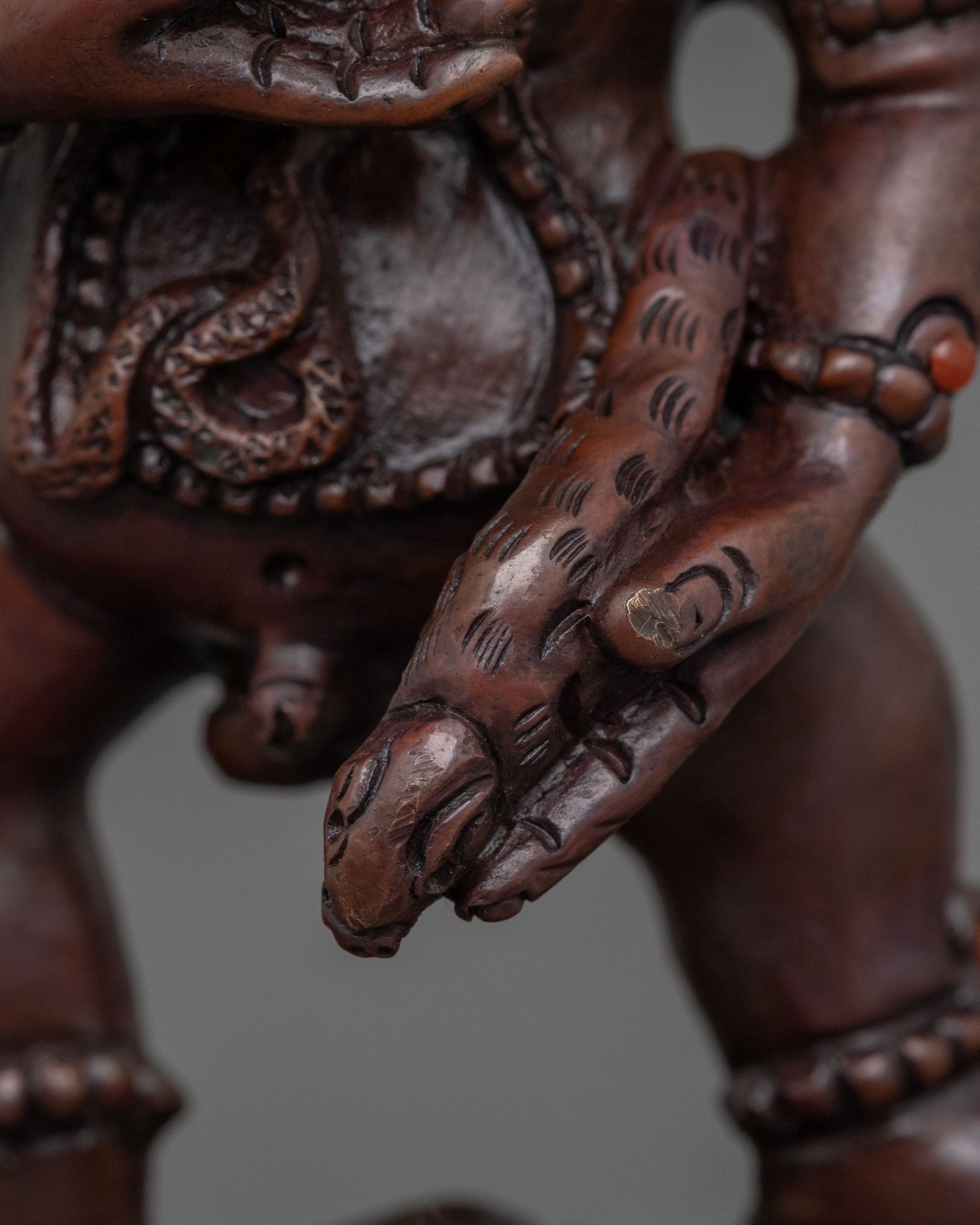 Handmade Black Dzambhala Sculpture | Home Decor