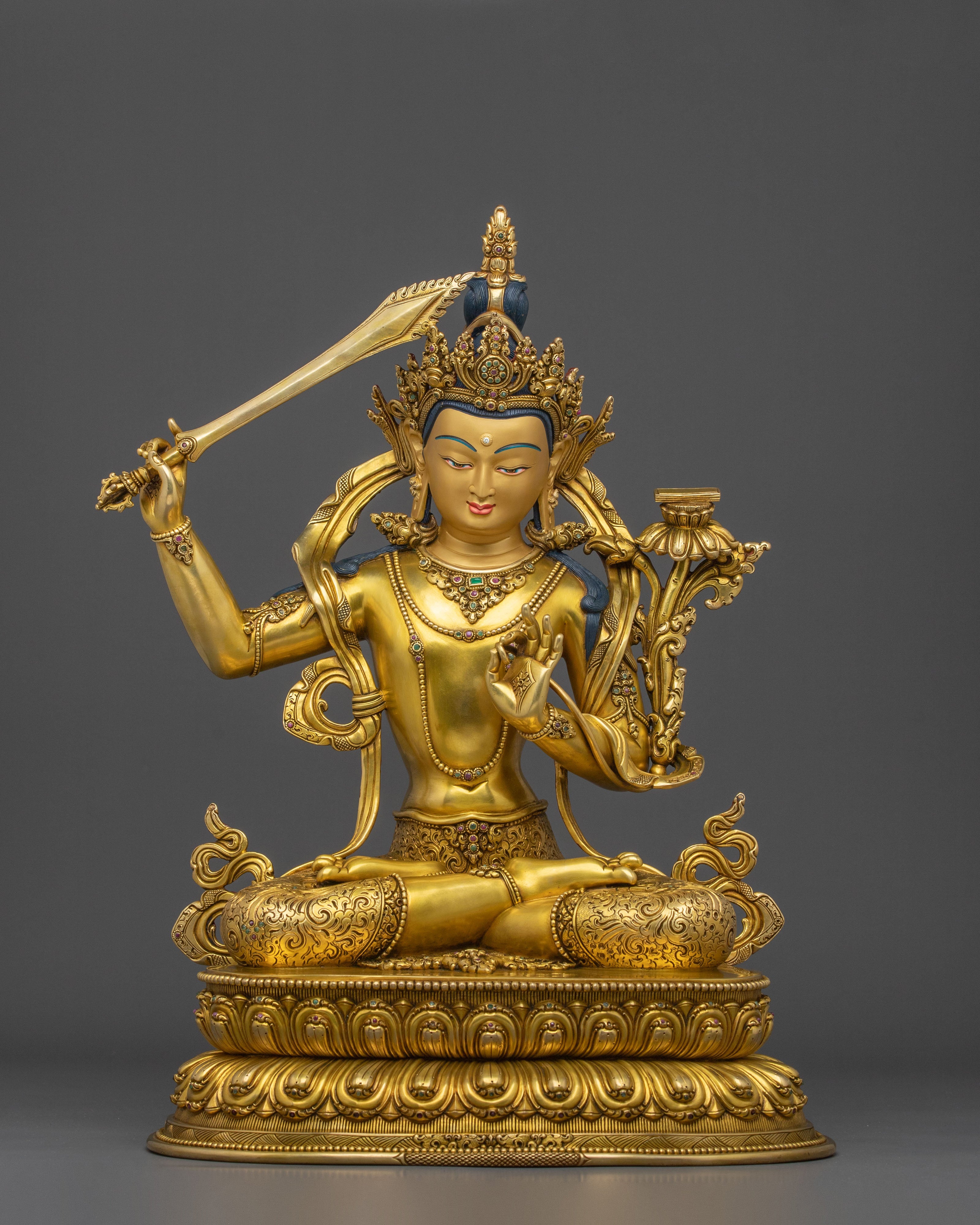 Manjughoṣa Spiritual Sculpture | Buddhist Shrine Decor