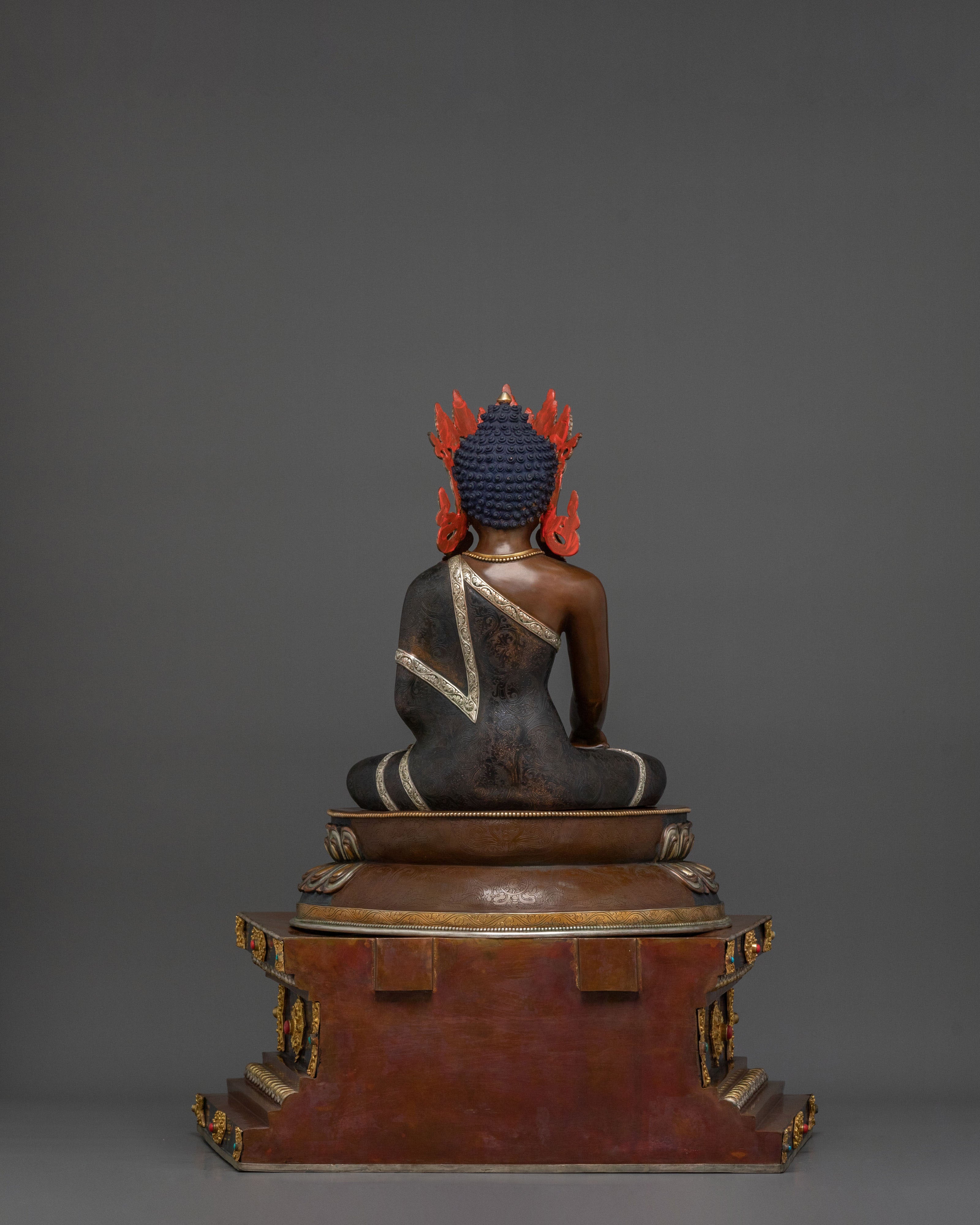 Shakyamuni Buddha Statue: Sacred Tibetan Buddhist Sculpture