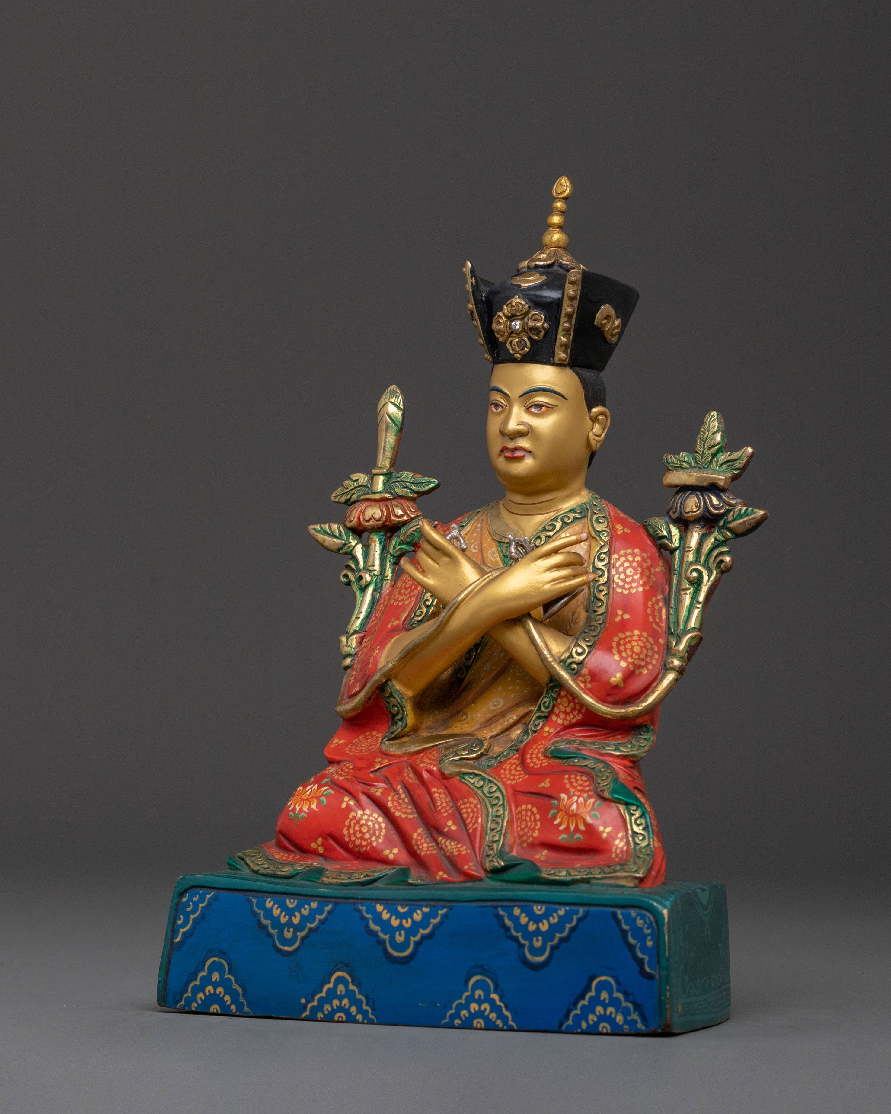 16th Karmapa Handcrafted Statue | 24K Gold Gilded