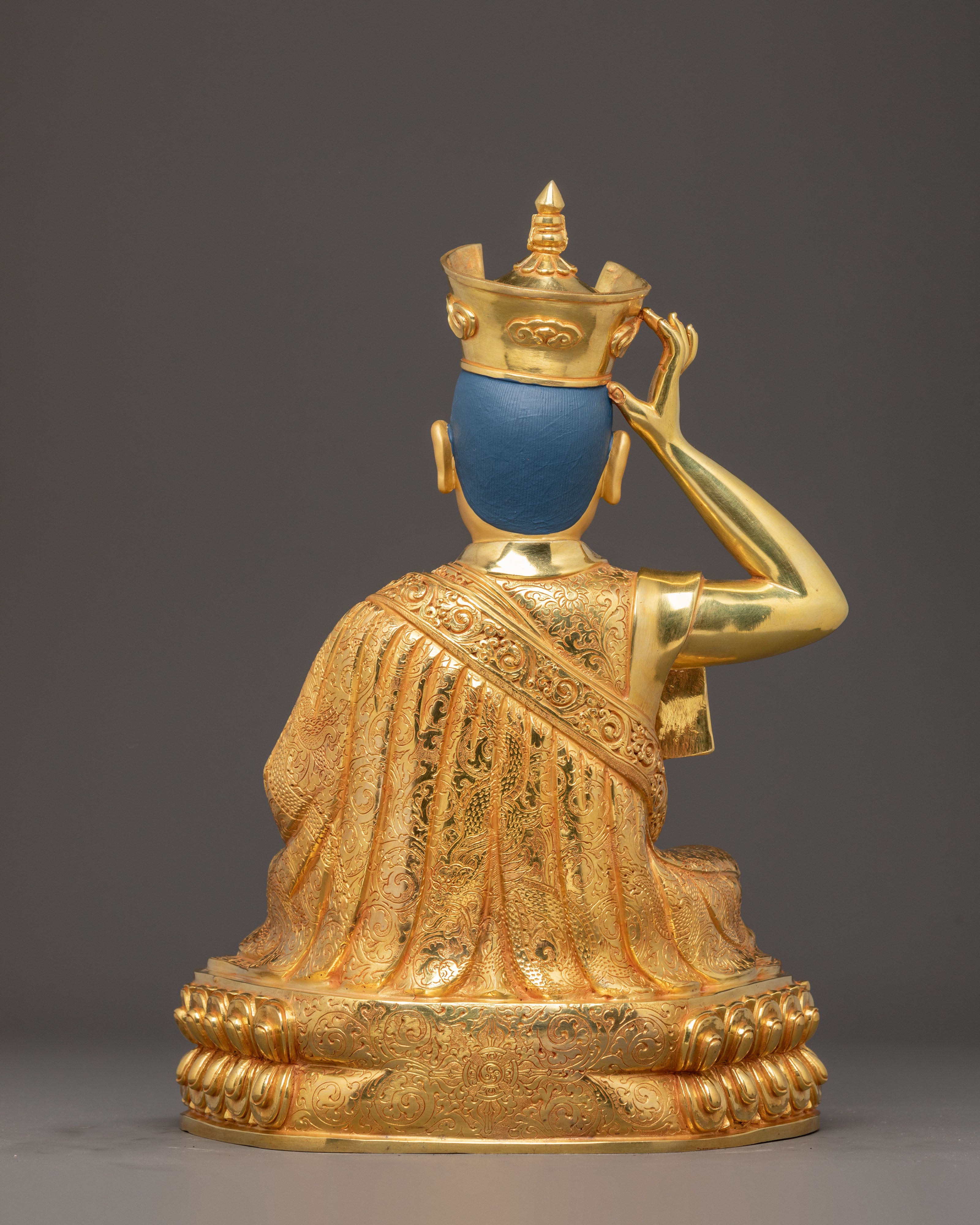 Handmade 16th Karmapa Sculpture | Tibetan shrine or spiritual meditation altar