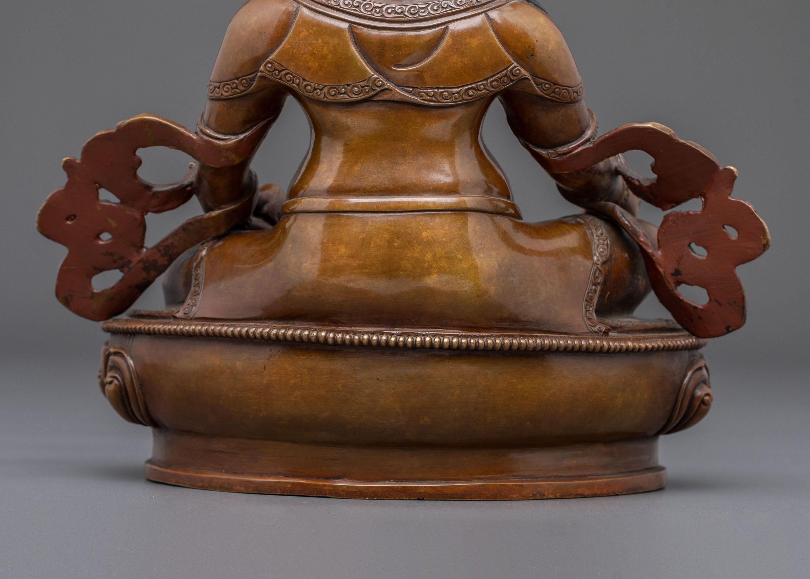 Dzambhala Statue | 24K Gold Gilded Tibetan Deity Figurine