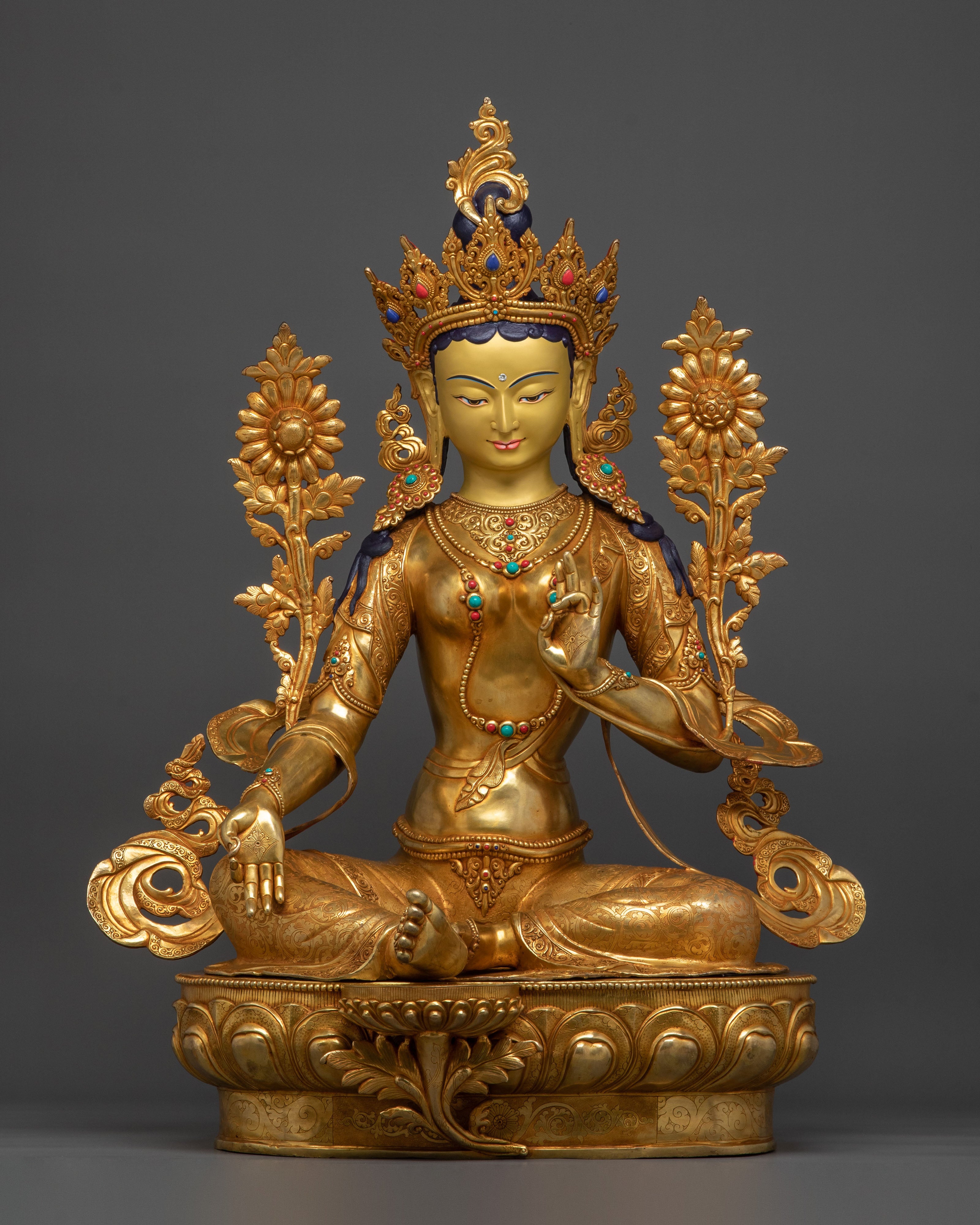 Green Tara Meditation Altar Statue | Symbol of Compassion and Liberation