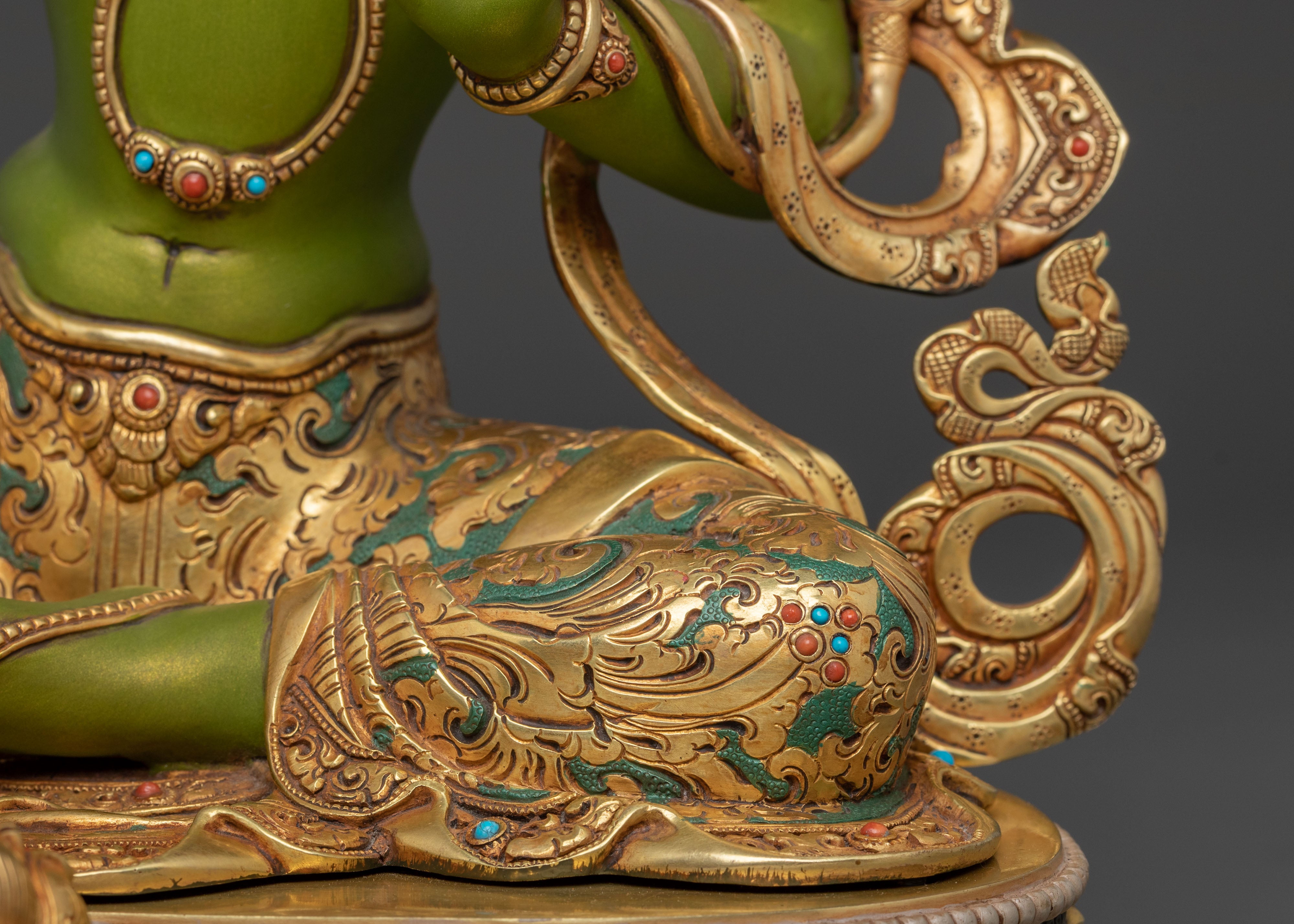 Buddhist Green Tara Compassion Statue | Meditation Altar Decor