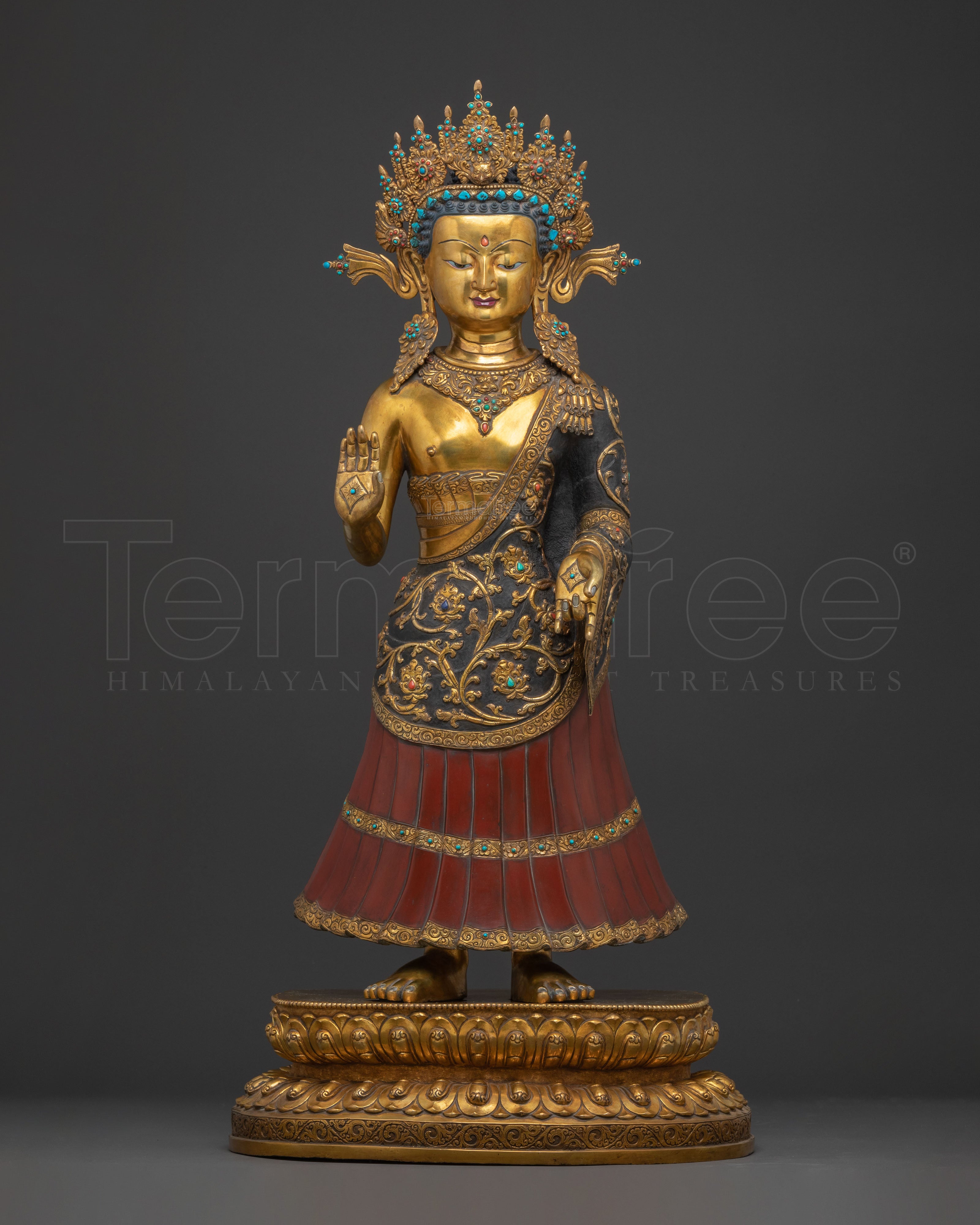 Dipankara Buddha: 24K Gold Gilded