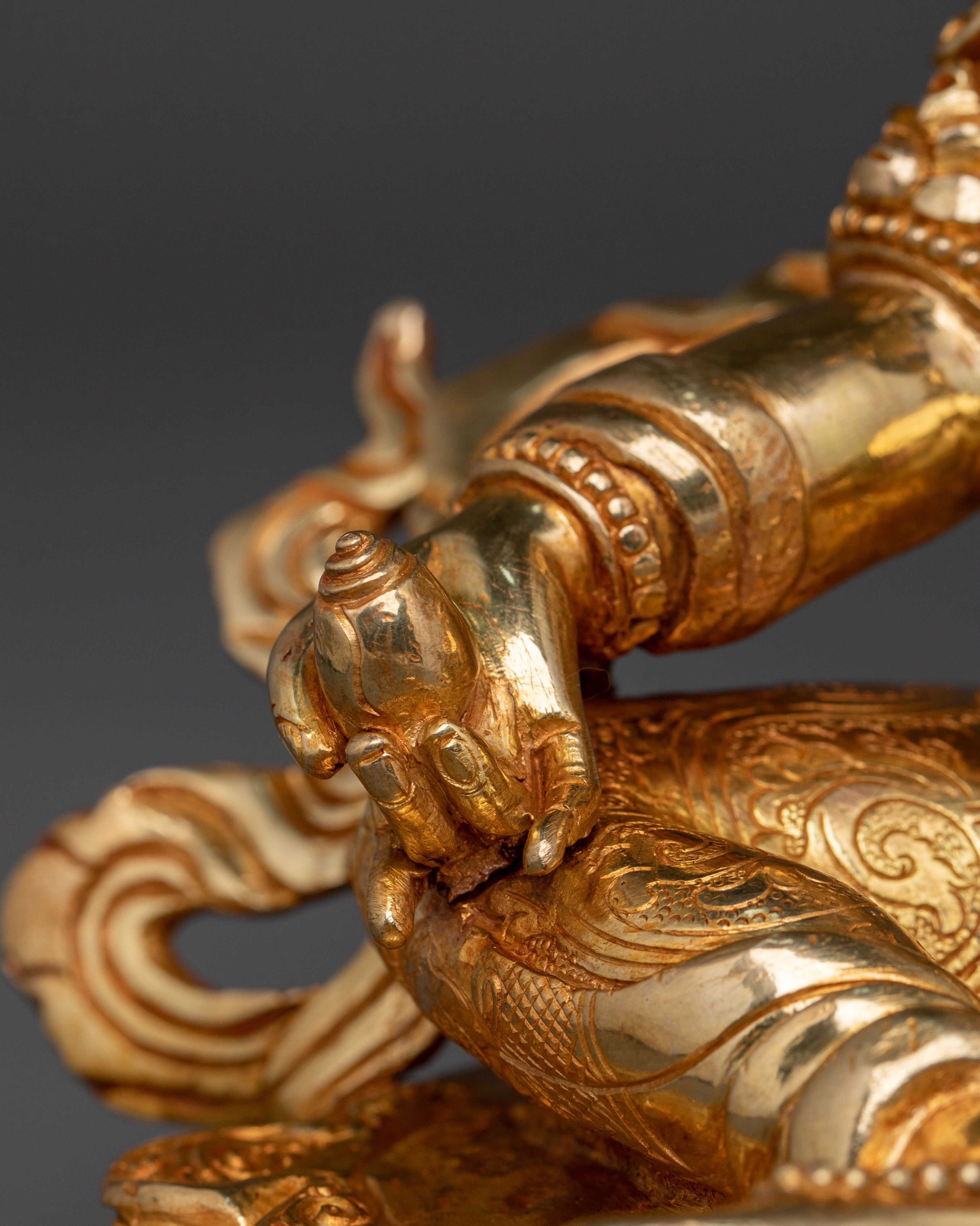 Dzambhala Spiritual Decor Statue | Tibetan Wealth Deity Sculpture