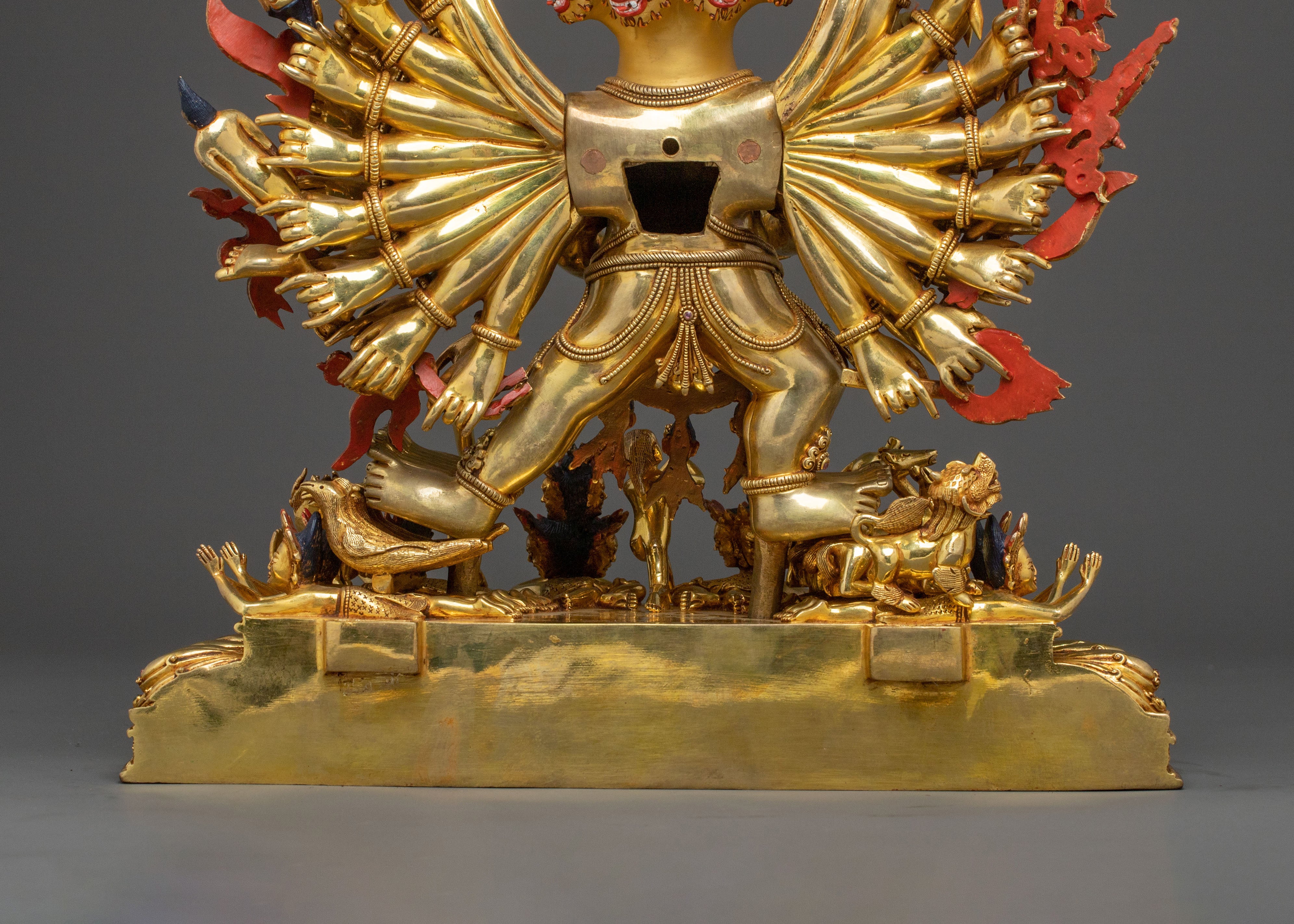 Fierce Deity Yamantaka Statue | 24K Gold Gilded