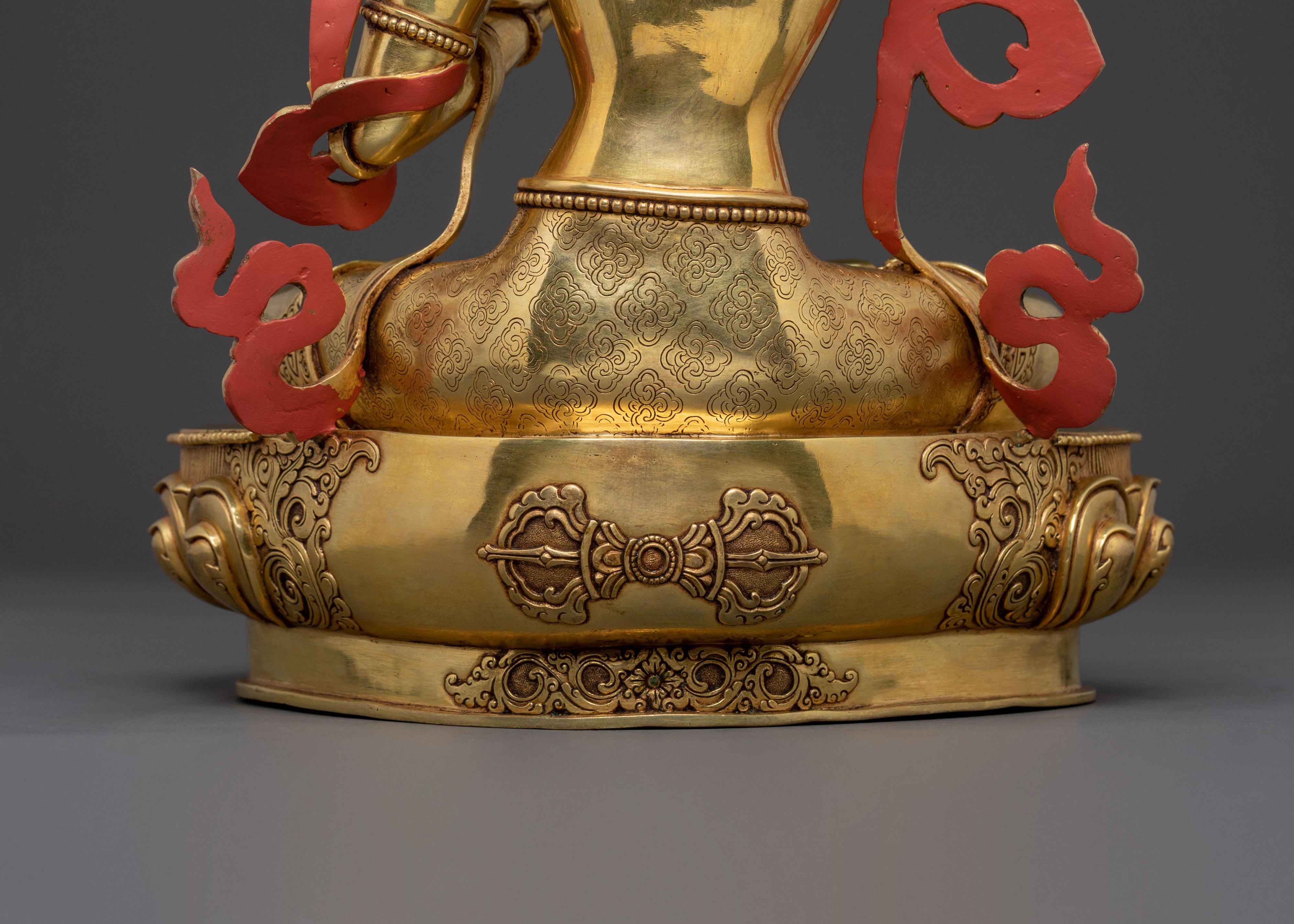 Manjushri Divine Statue | 24K Gold Gilded Figure