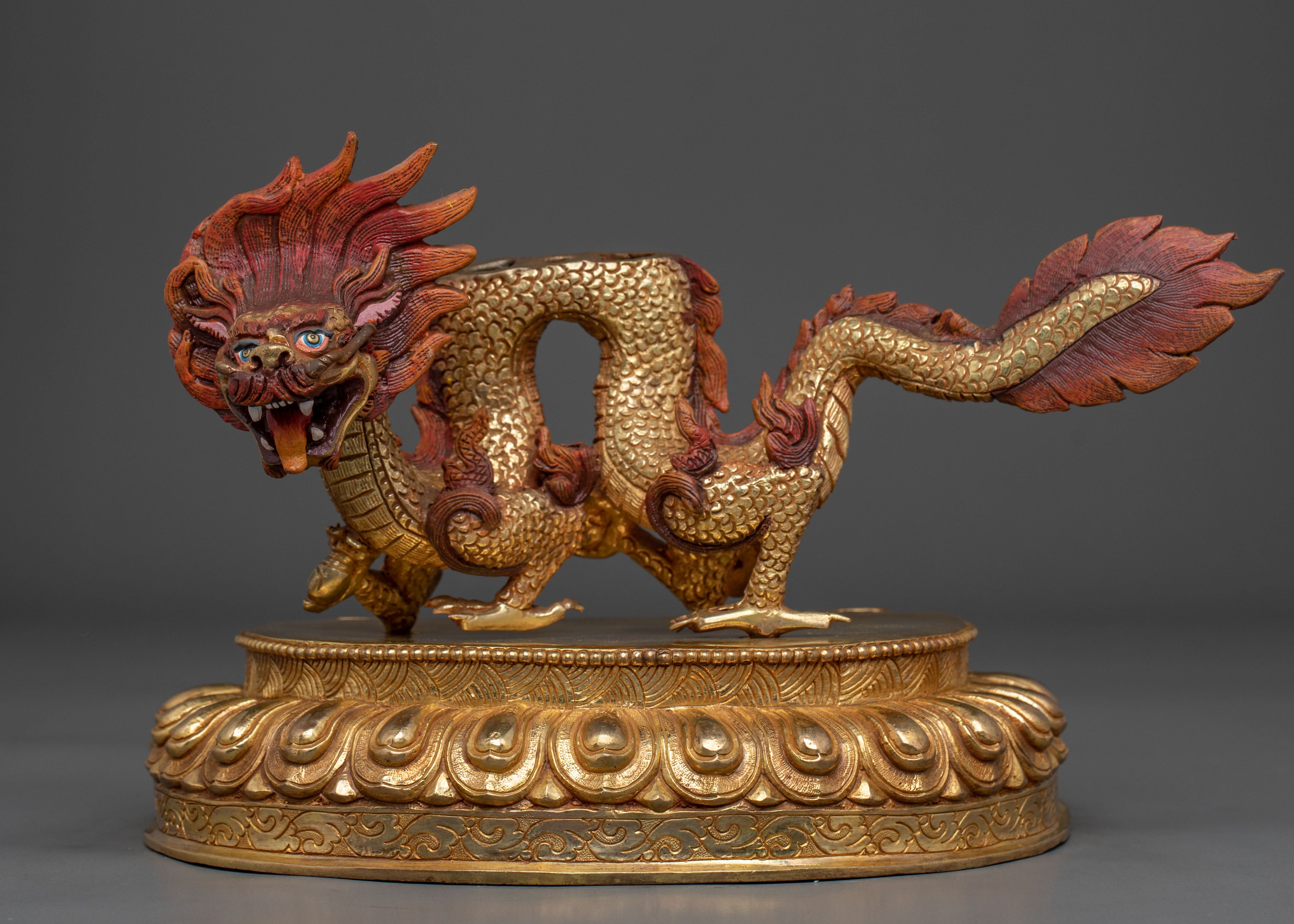Sacred White Dzambhala Wealth Protector Statue