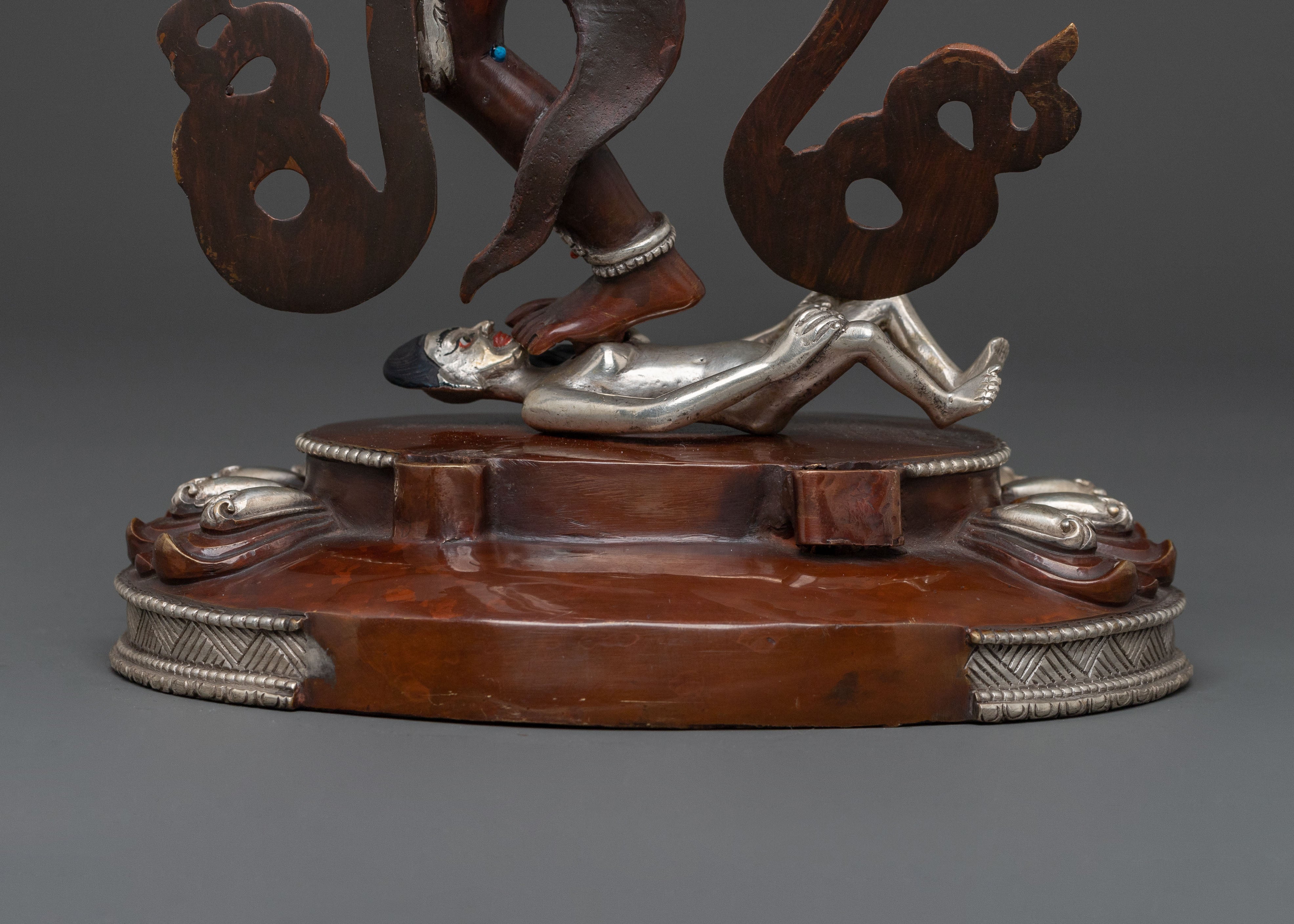 Khadgayogini Fierce Wisdom Statue, Silver-Plated