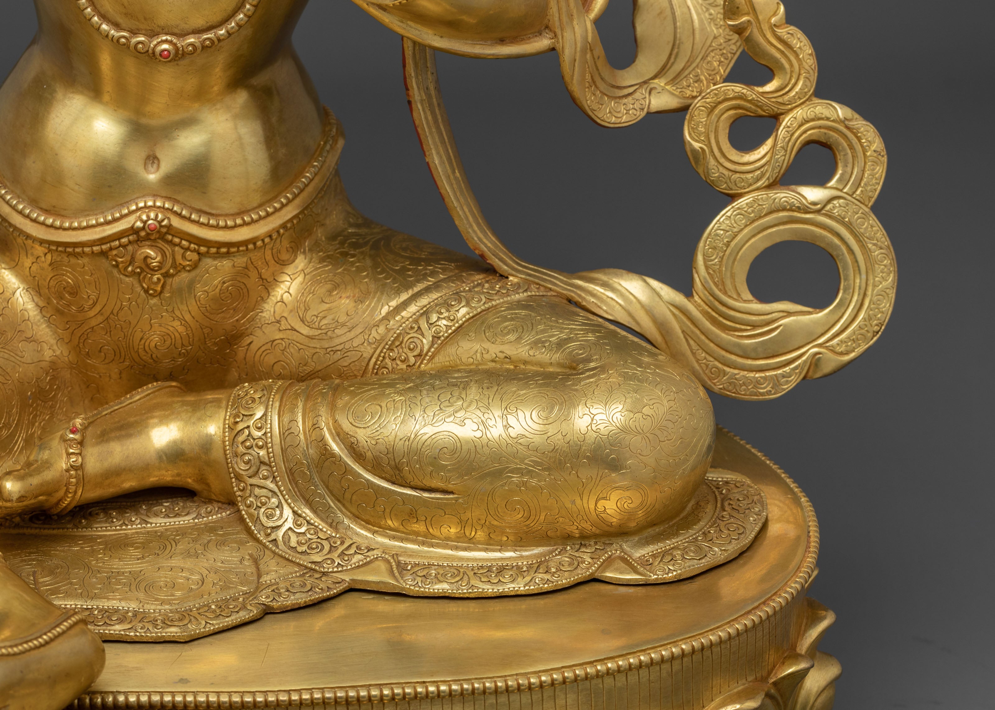 Green Tara Figurine | 67-cm Tall Golden Sculpture