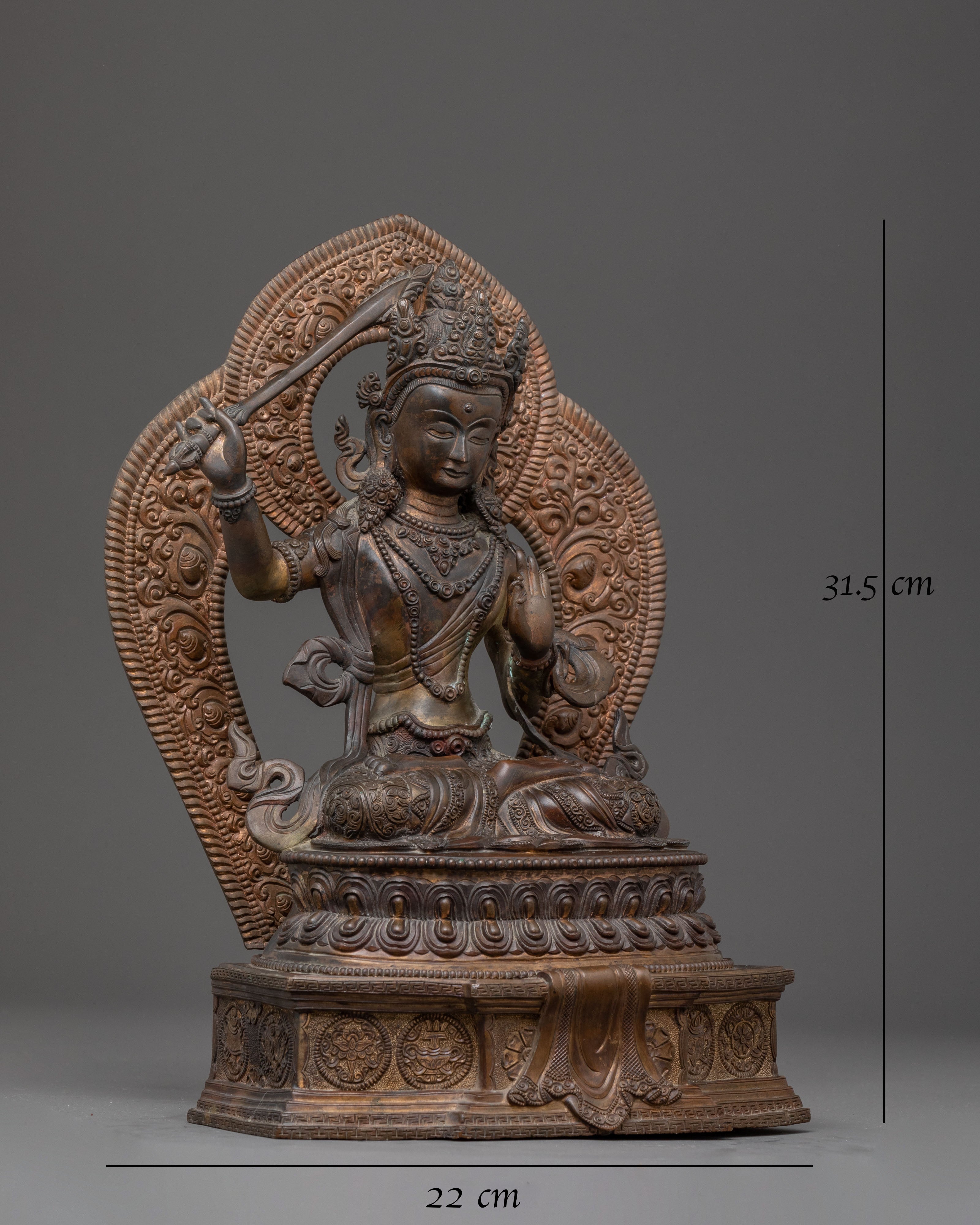 Traditional Buddhist Manjushri Statue 