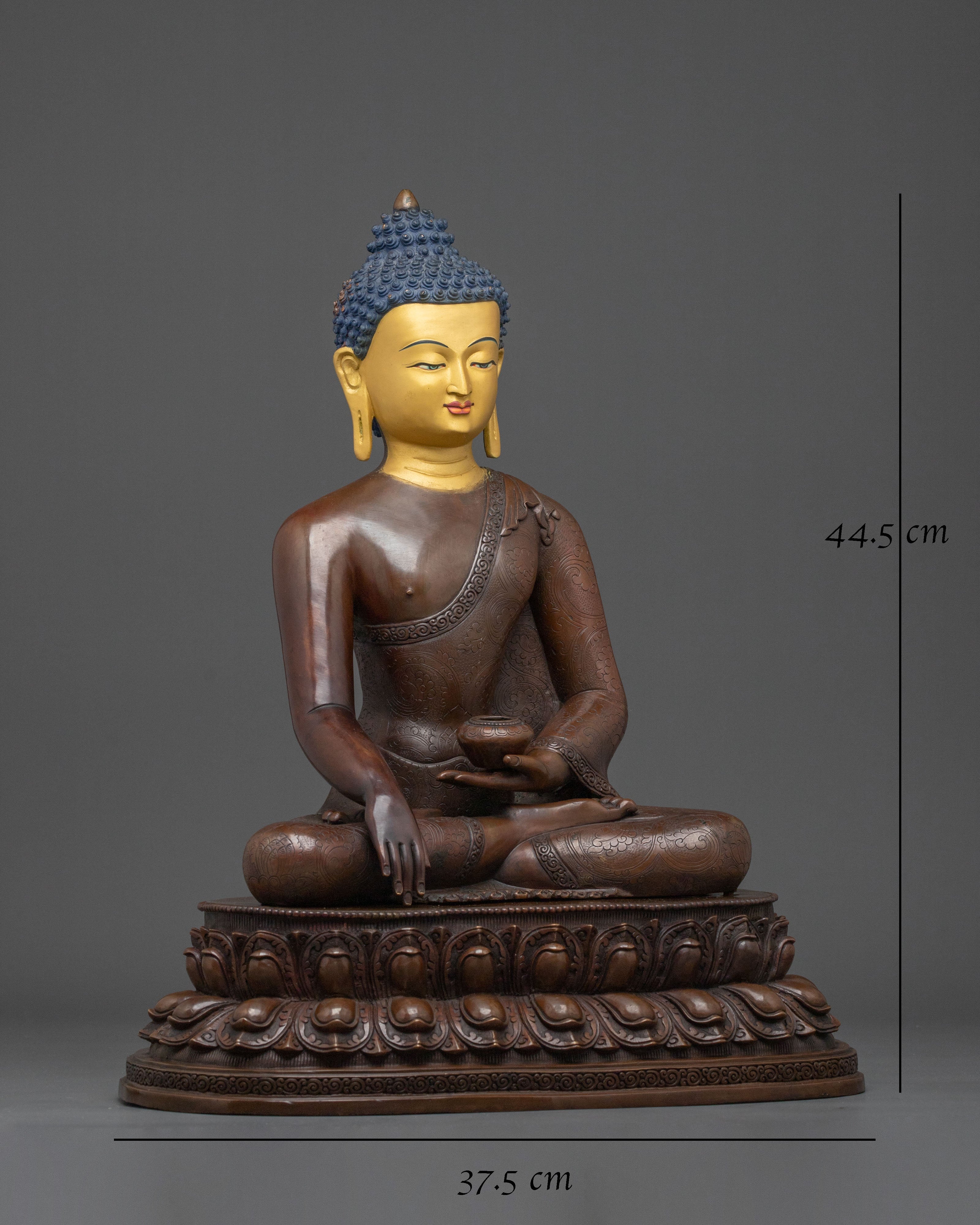 Authentic Tibetan Shakyamuni Buddha Statue | Home Decor