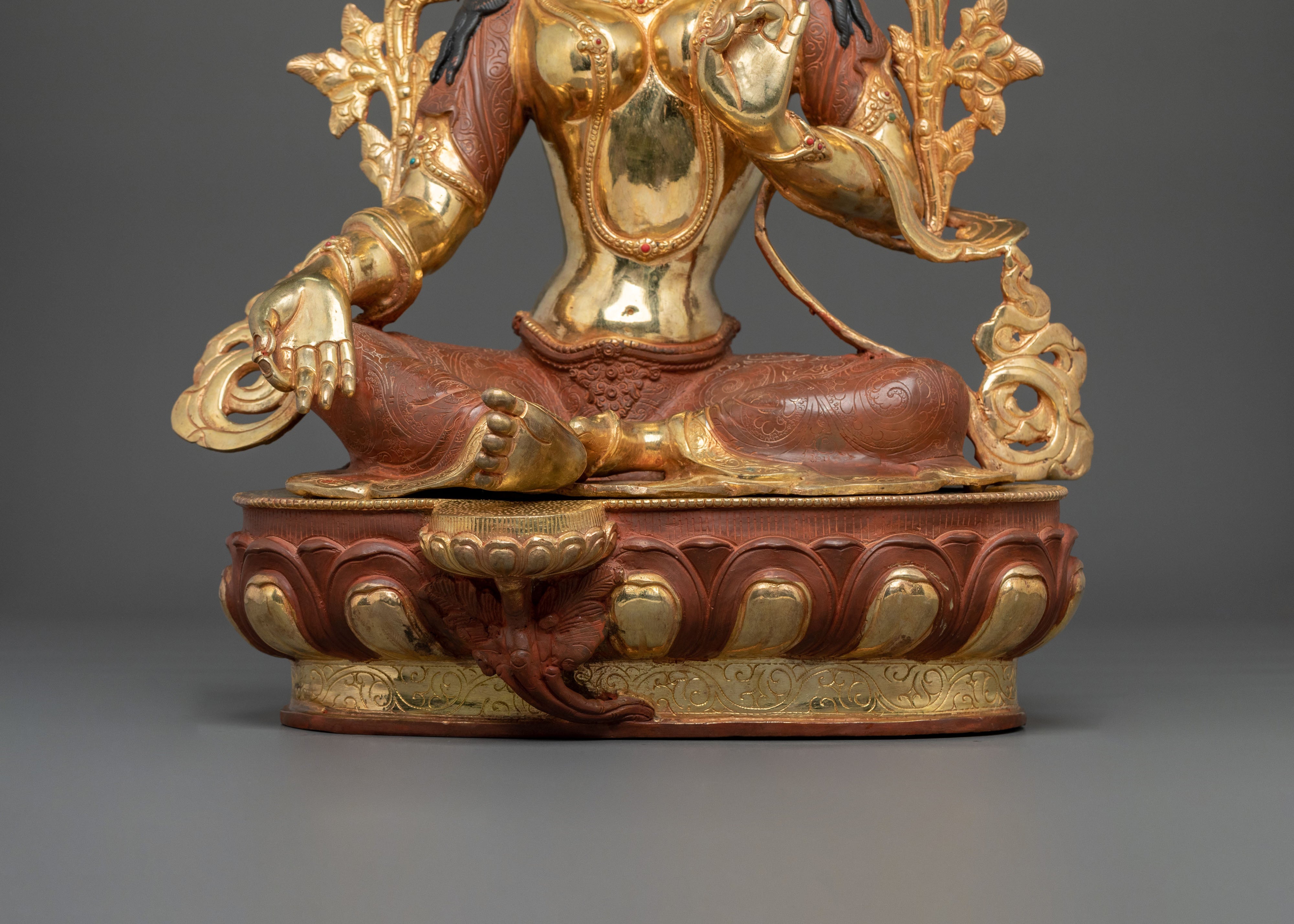 Green Tara Spiritual Statue | Home Shrine Decor