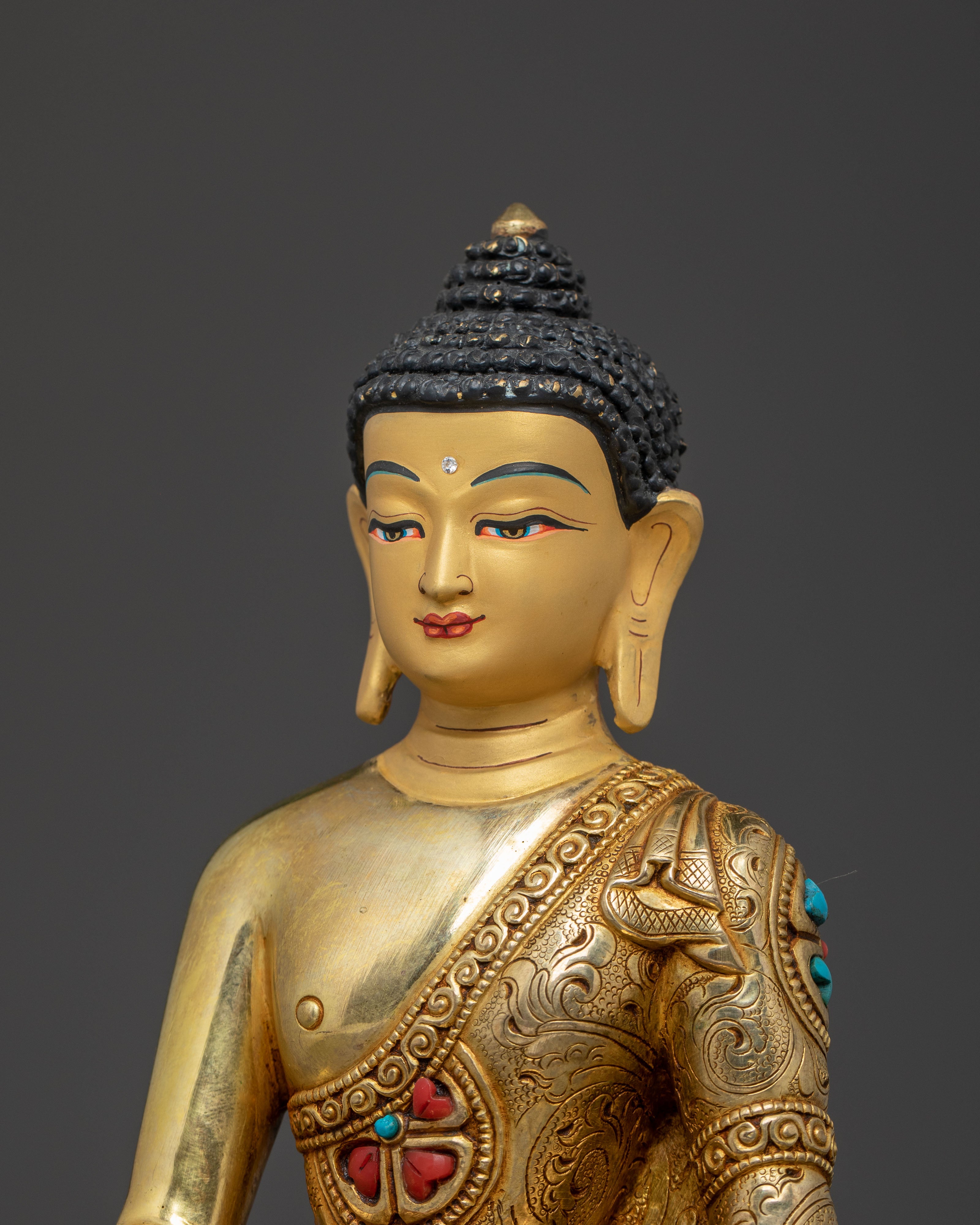 Shakyamuni Buddha Handmade Golden Statue | Historical Buddha