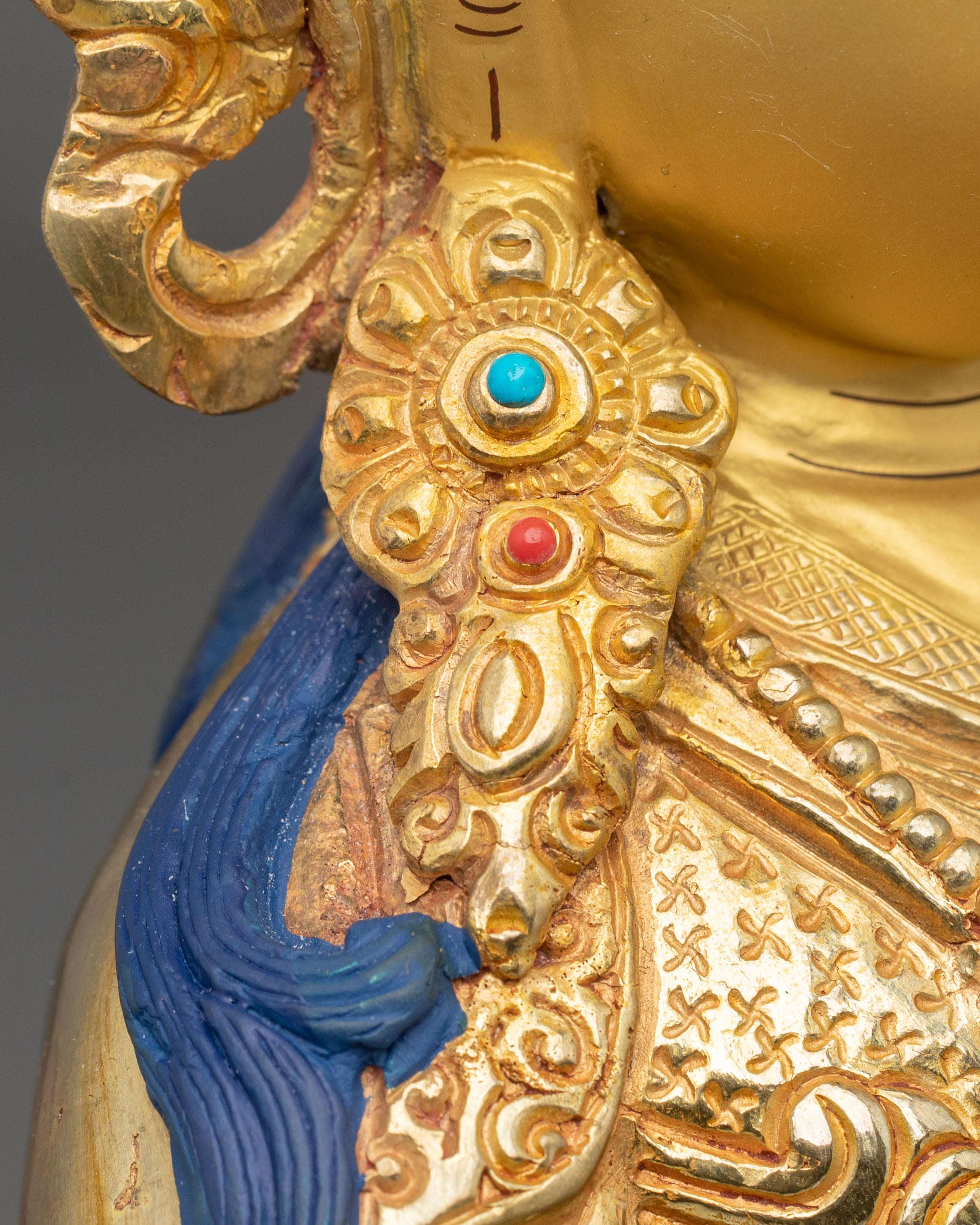 Guru Rinpoche Sacred Statue | Tibetan Buddhist Figurine