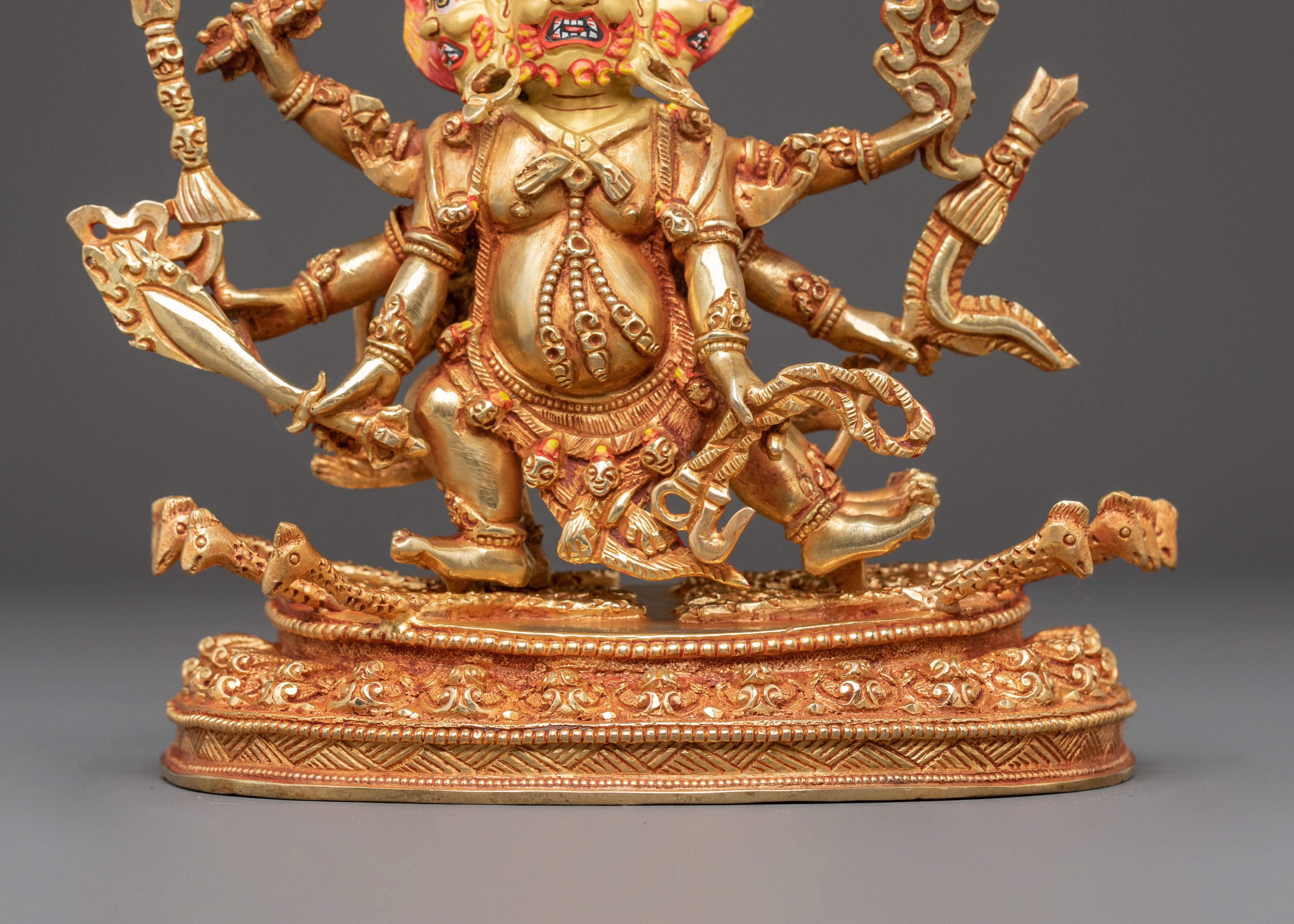 Handcrafted Buddhist Protector Hayagriva Sculpture | Guardian of Dharma