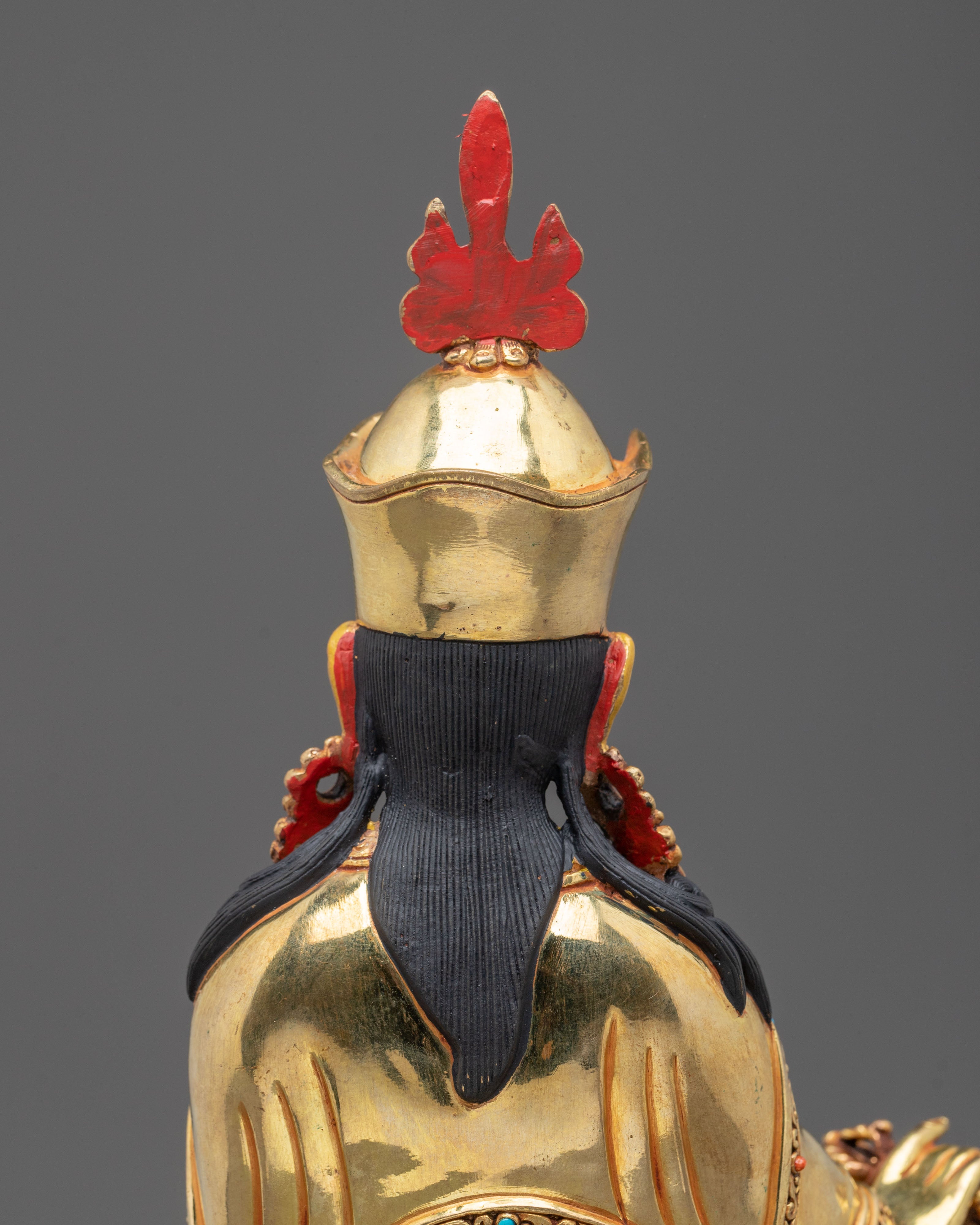 Padmasambhava Sculpture | 24K Gold Gilded Figurine
