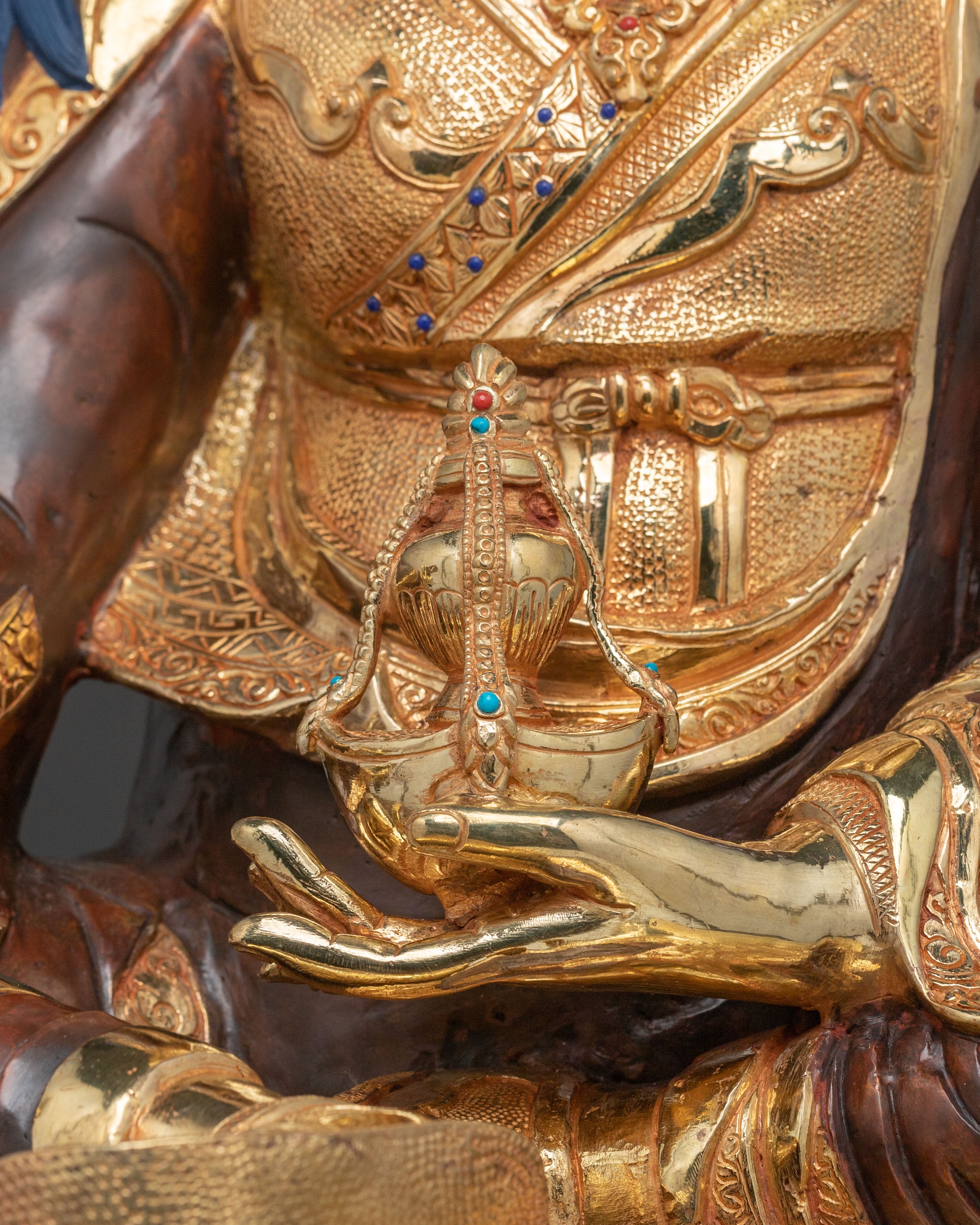 Guru Rinpoche Sacred Protector Statue | Tibetan Buddhist Altar Decor