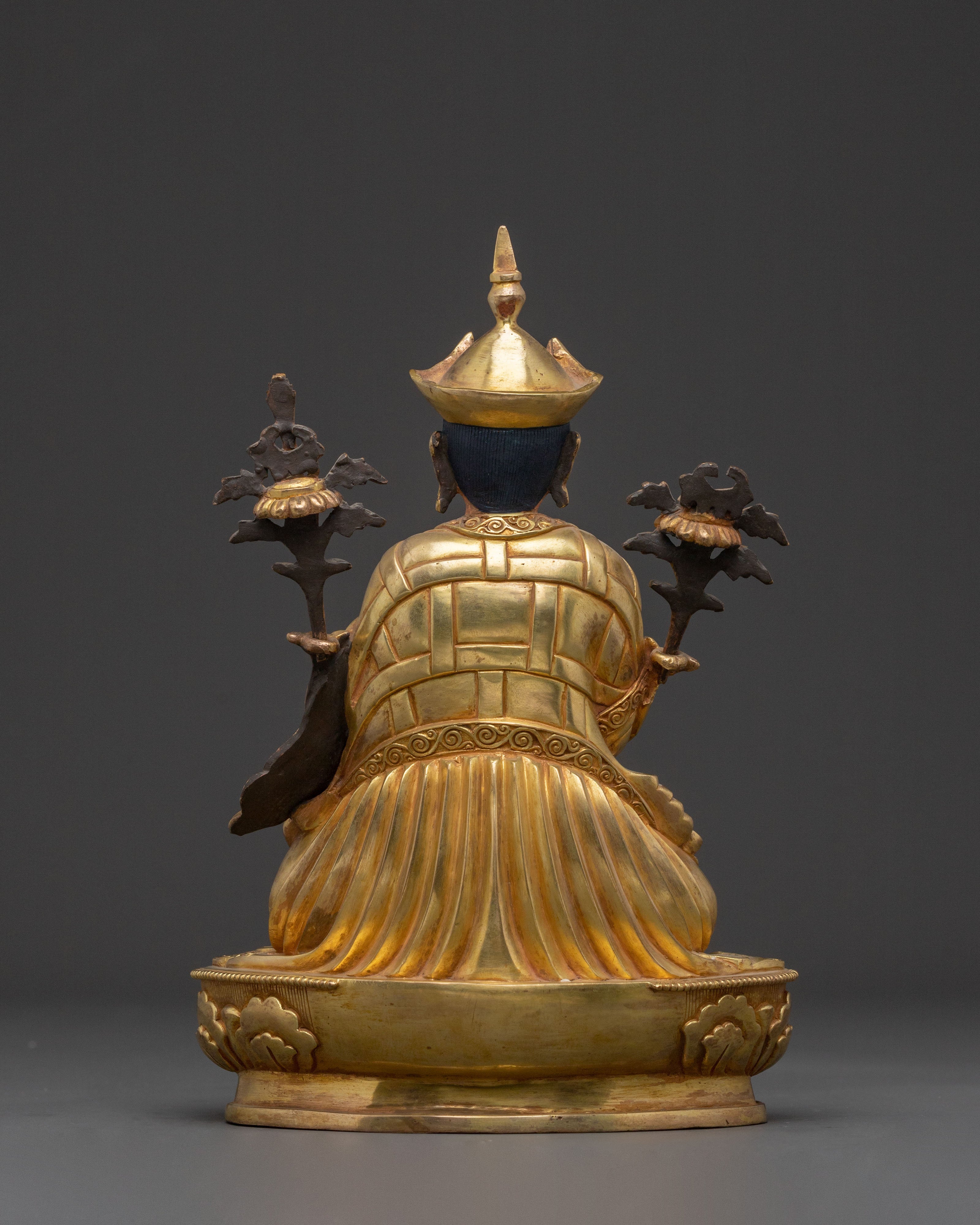 Handcrafted 16th Karmapa Statue: 24k Gold Gilded Serenity