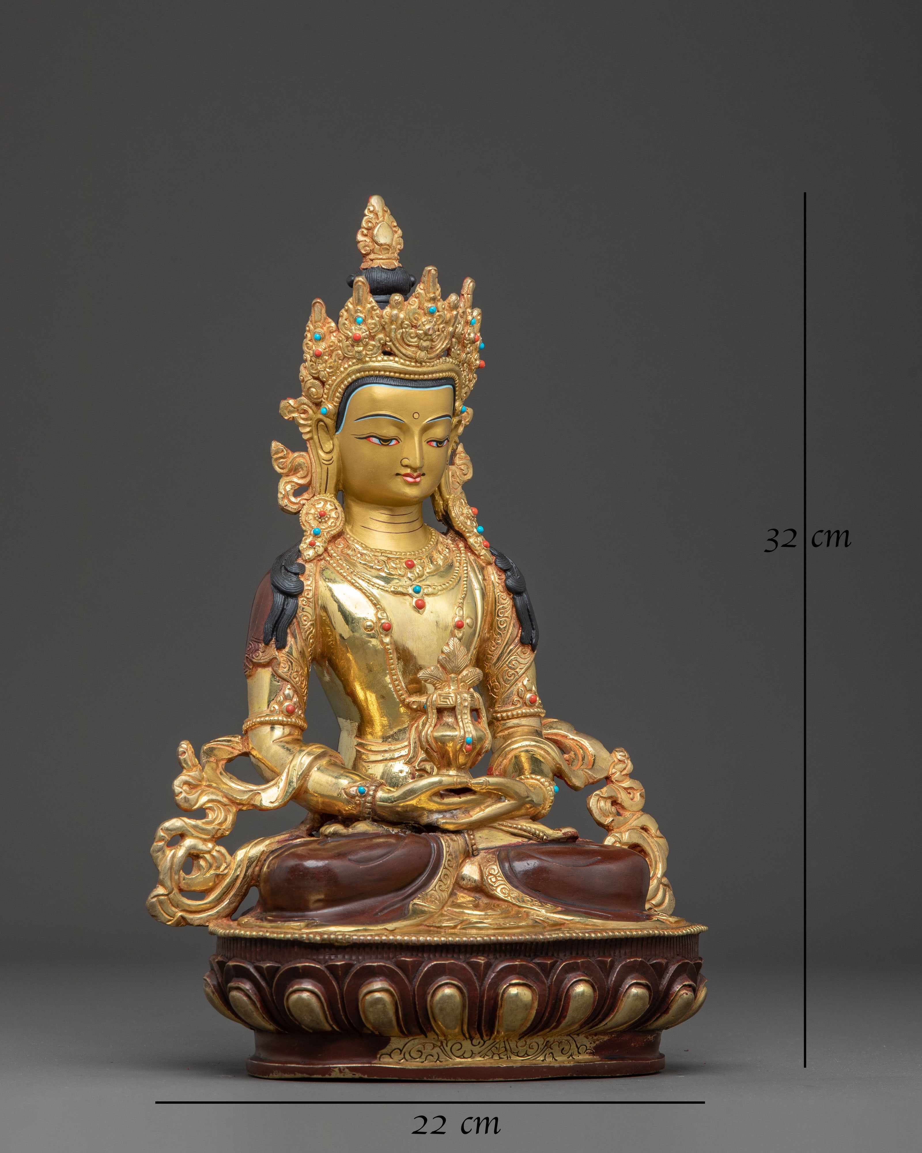 Golden Amitayus Statue Buddha from Pure Land