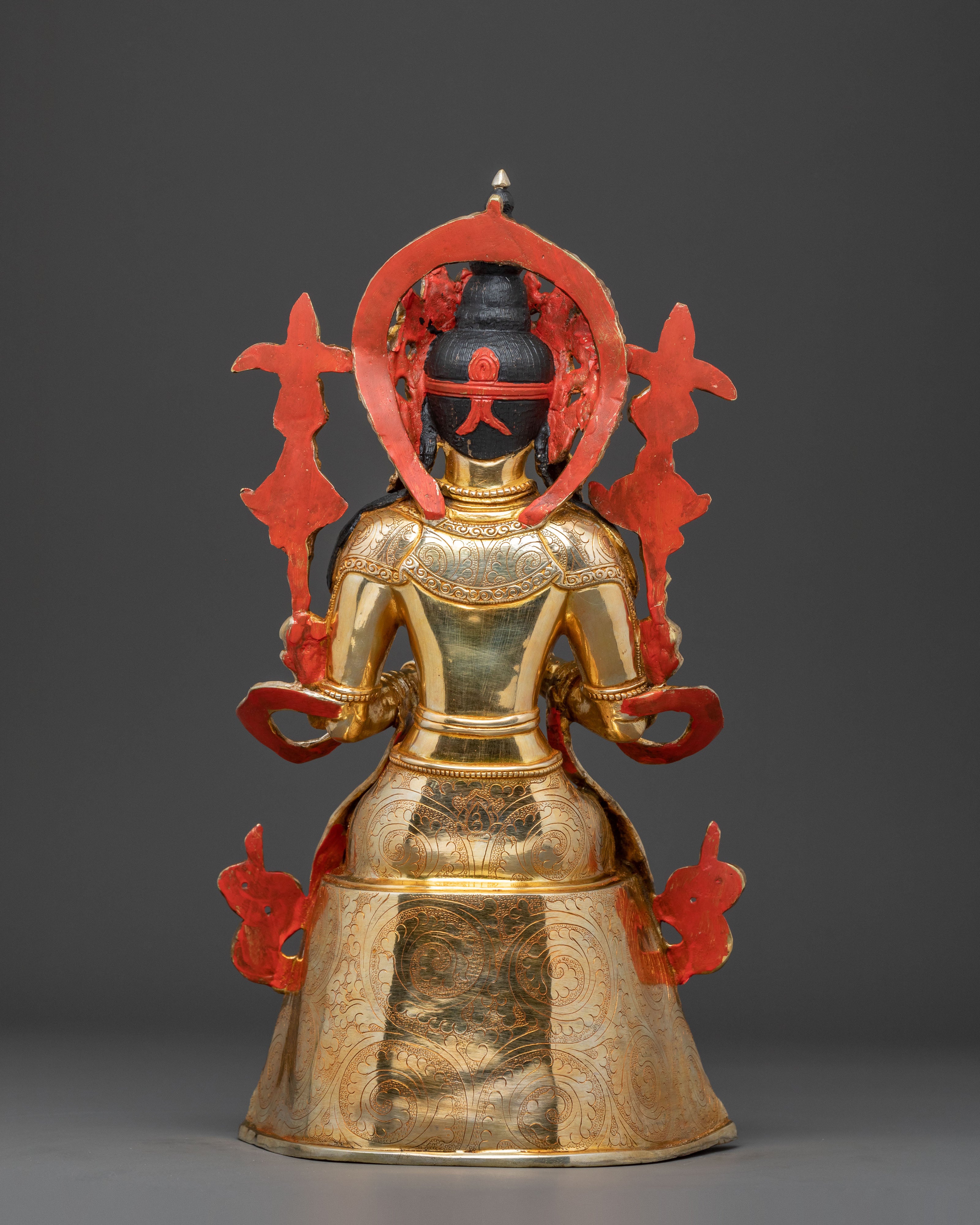 Maitreya Buddha Statue | Serene 24K Gold Gilded