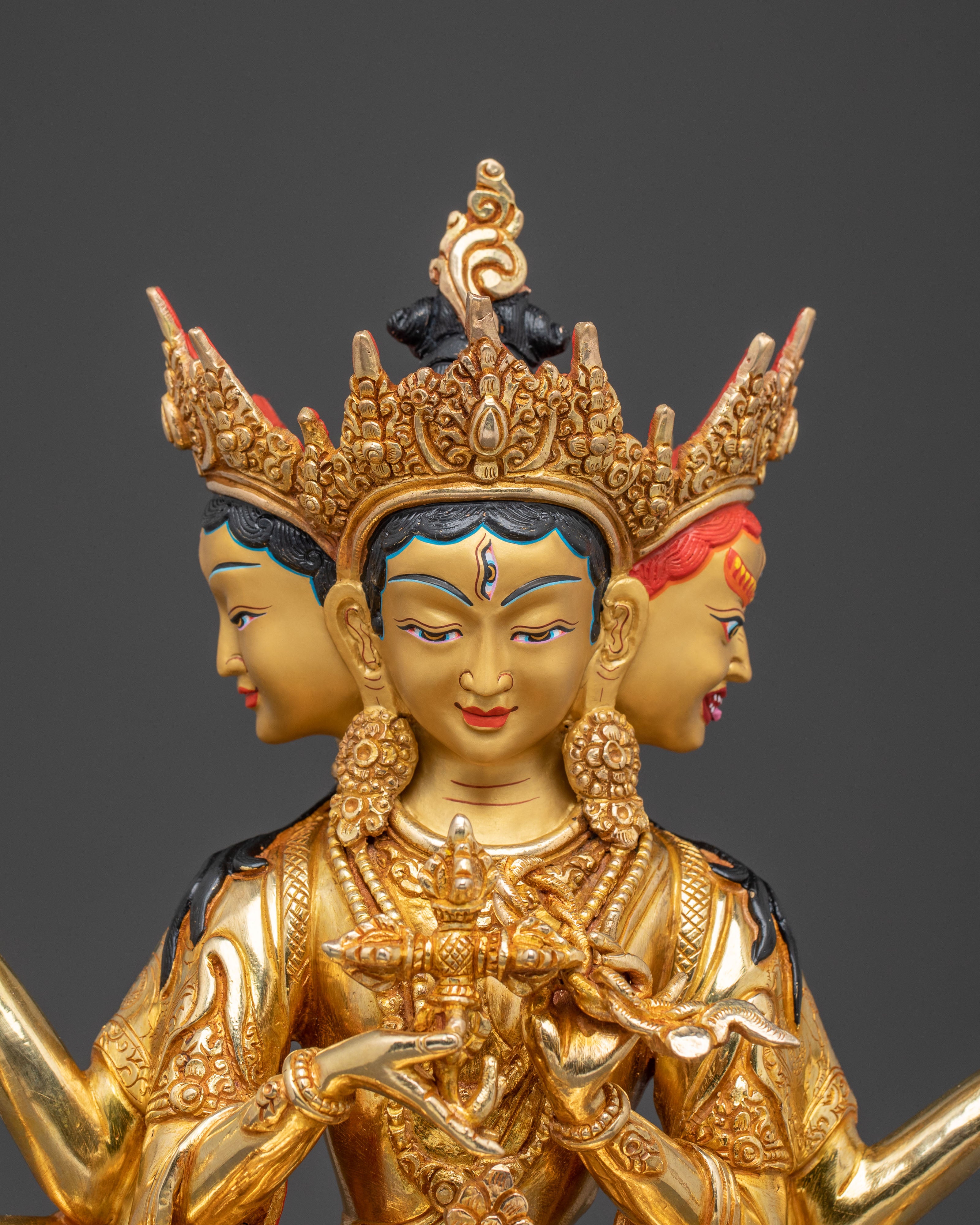 Namgyalma Spiritual Statue: Radiant 24K Gold Gilded Copper