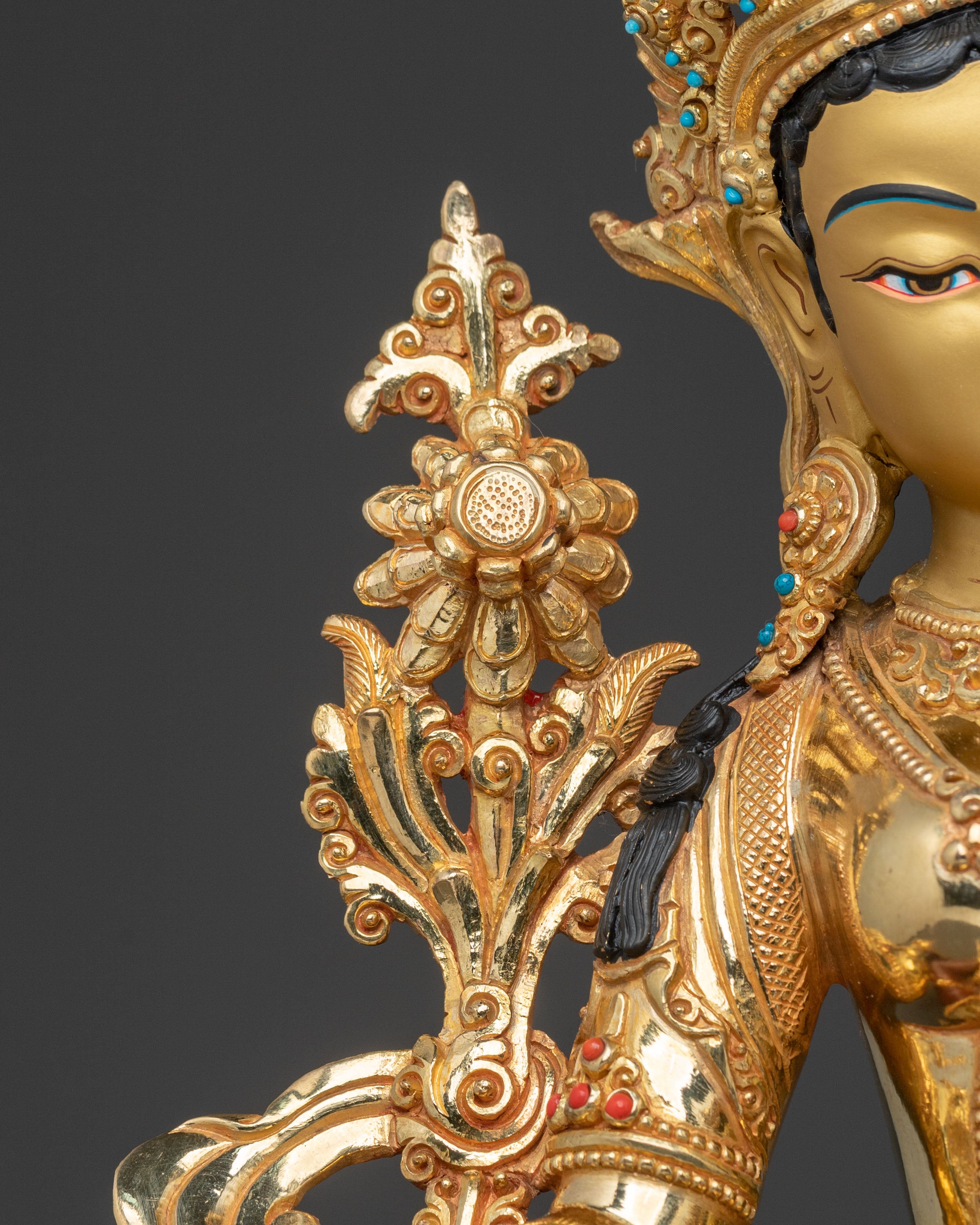 Green Tara Meditation Statue | Handcrafted Serenity