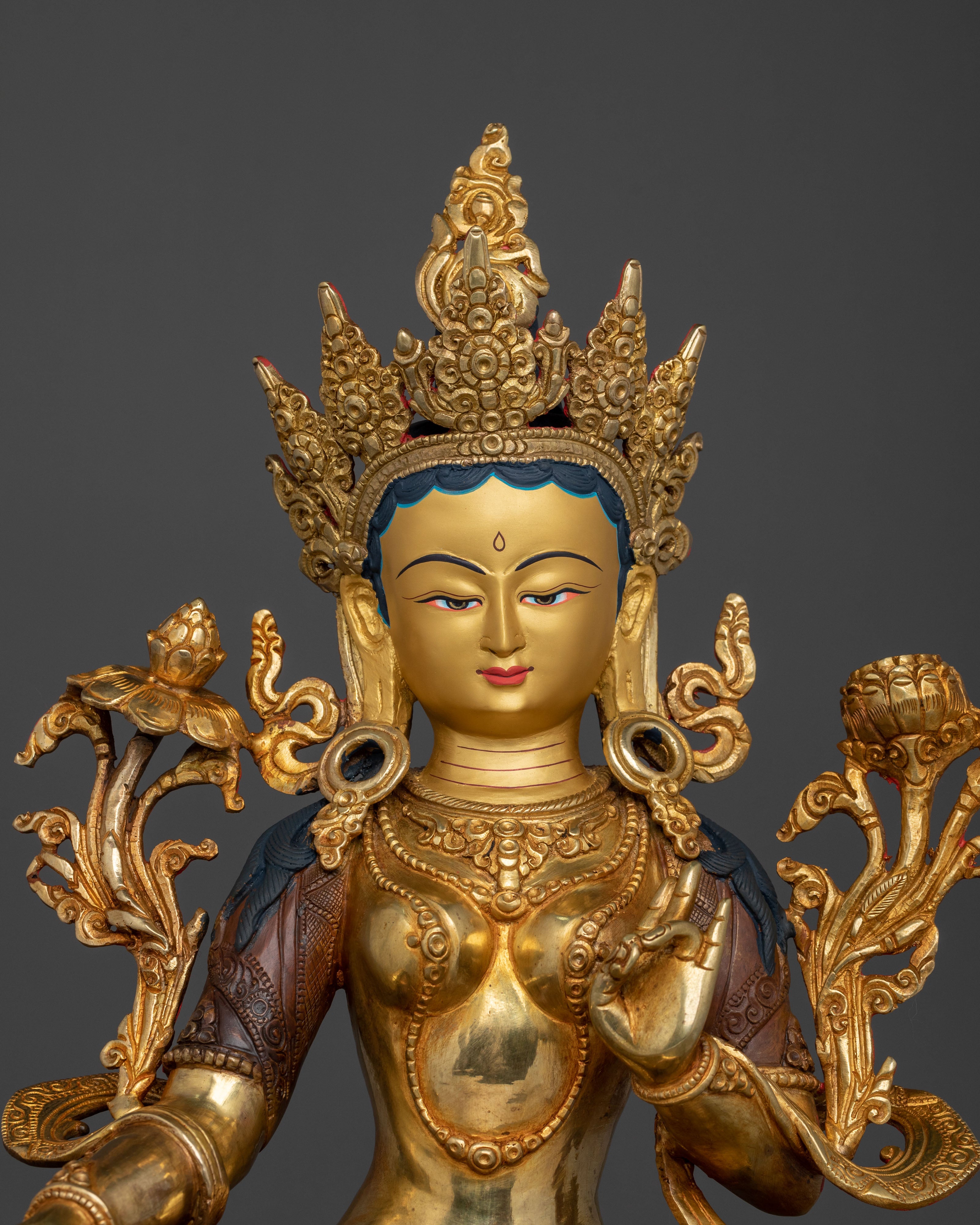 Green Tara Sculpture | Tibetan Buddhist Goddess