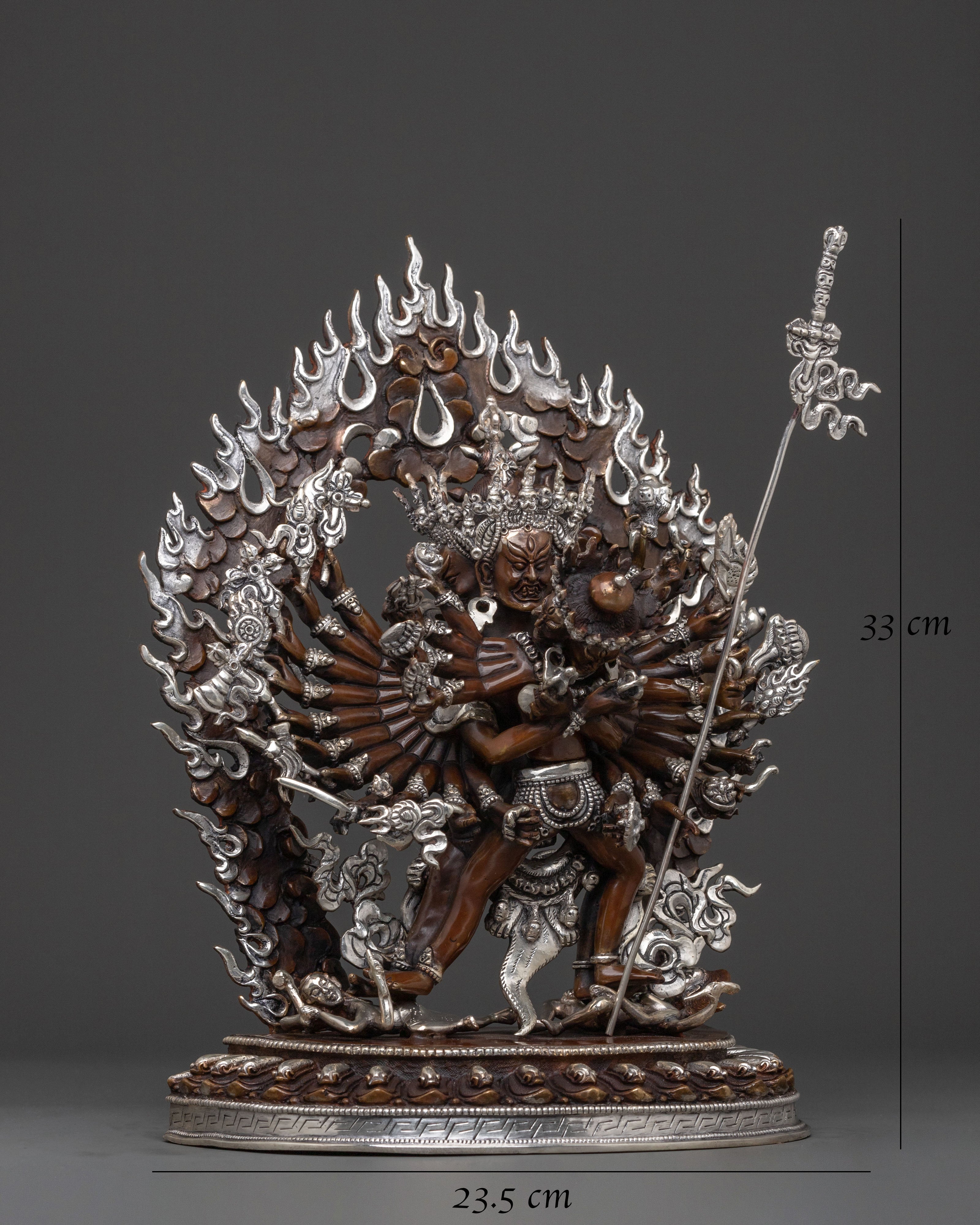 Kalachakra Spiritual Sculpture | Oxidized Copper Figure
