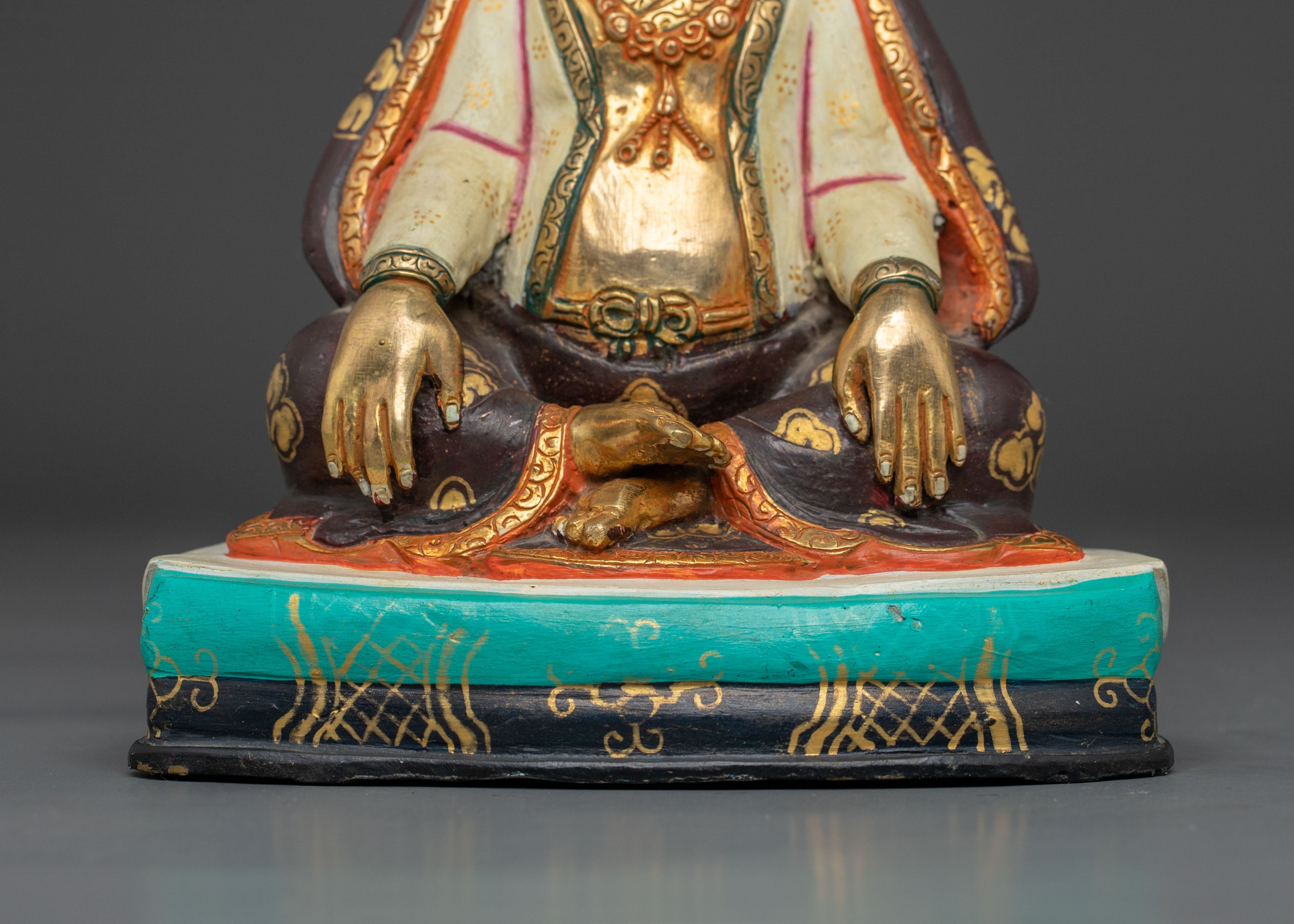 Marpa Buddhist Sacred Statue – Hand-Gilded Copper