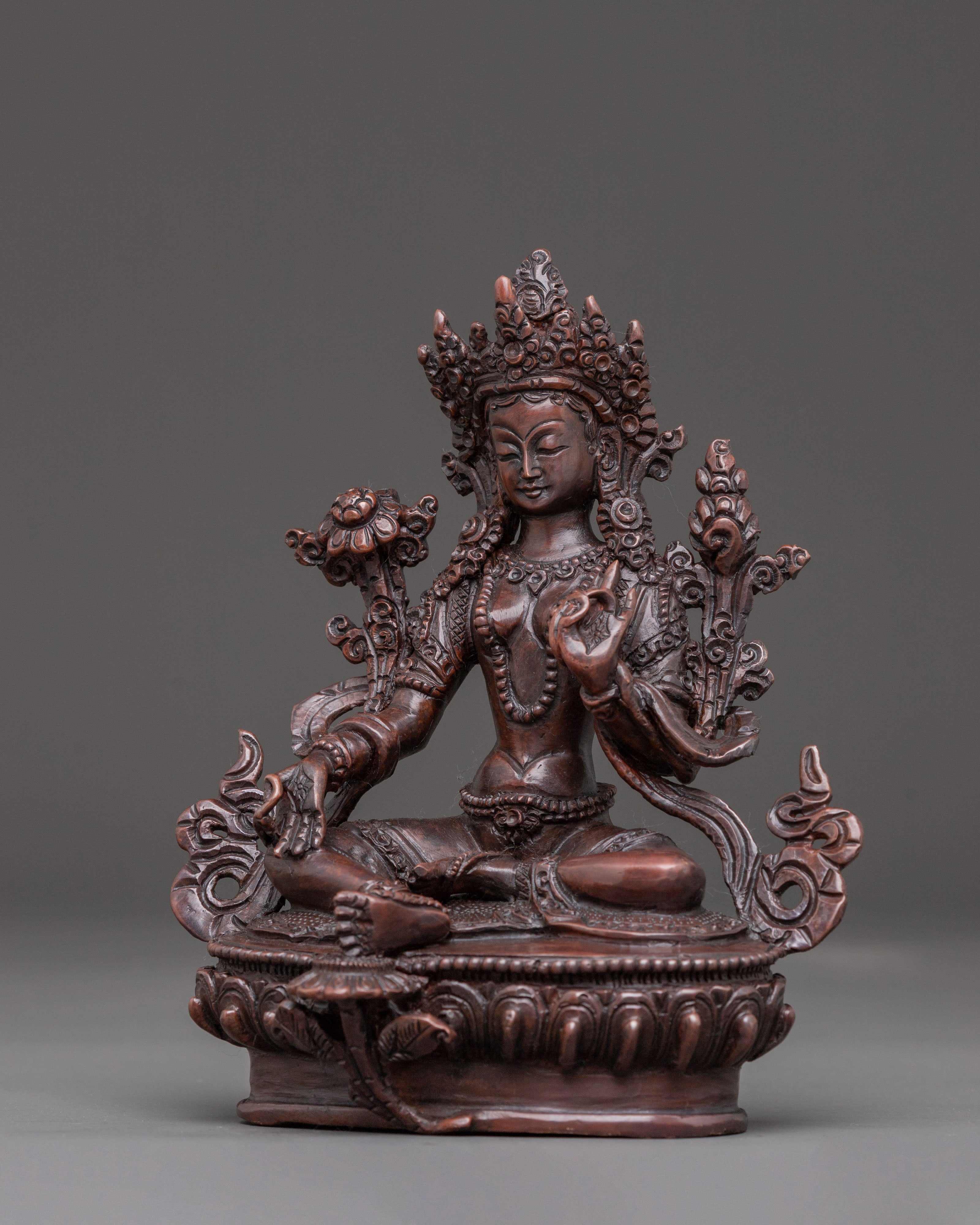 Handcrafted Shyama Tara Oxidised Statue | Home Decor and Meditation