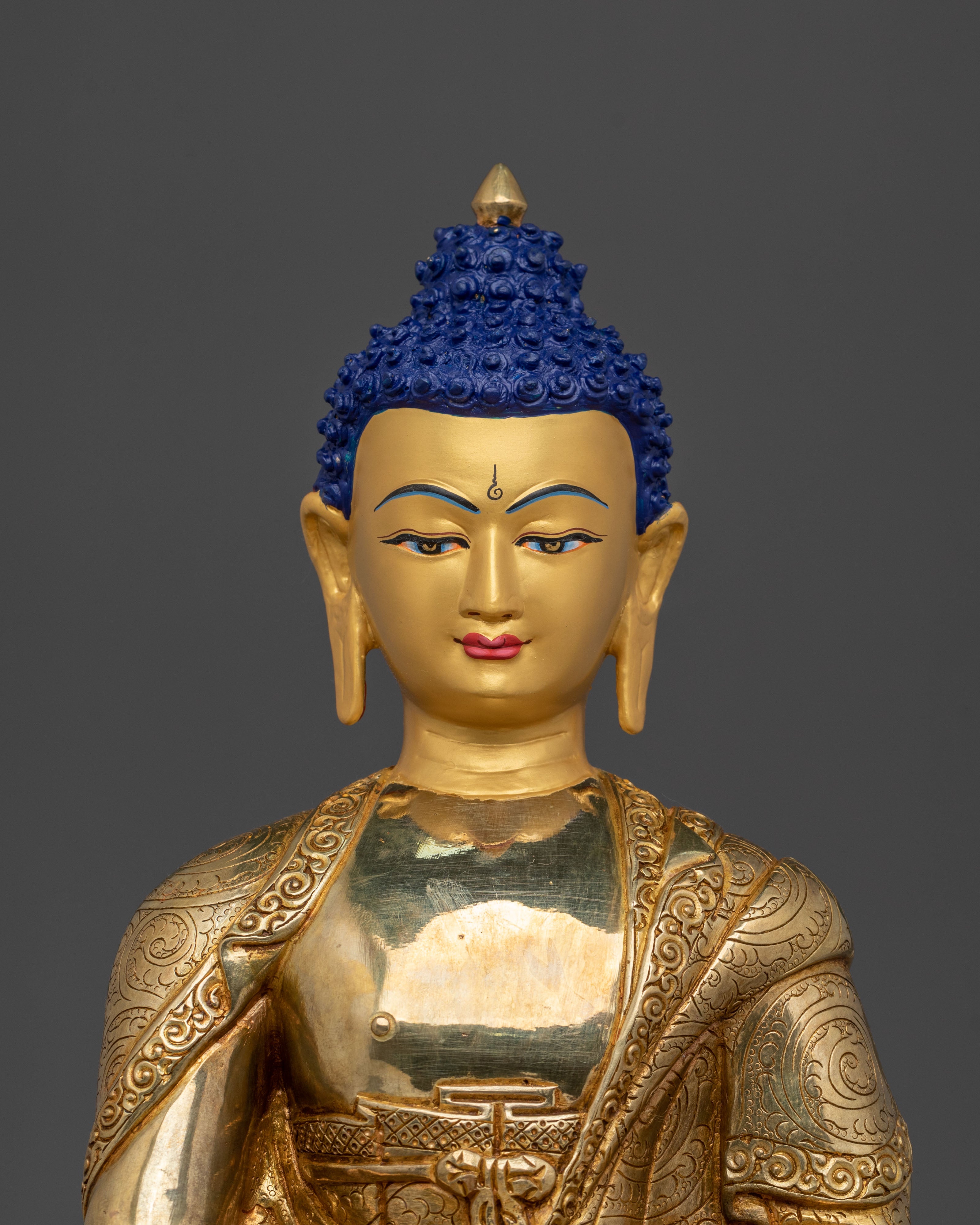 Sacred Amitabha Buddha Statue of Infinite Light - 24K Gold Gilded